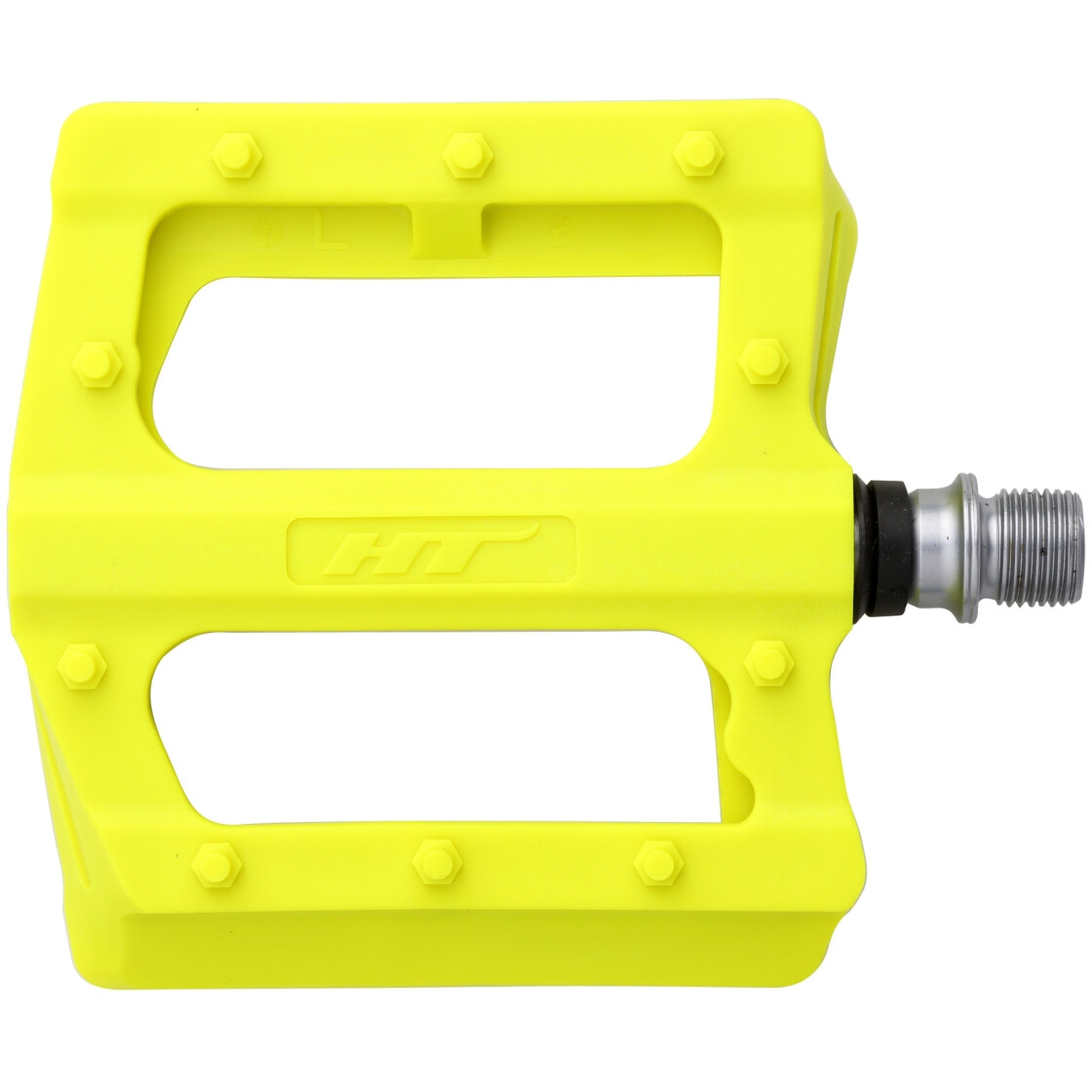 Image of HT PA12 NANO P Flat Pedal Aluminium - neon yellow