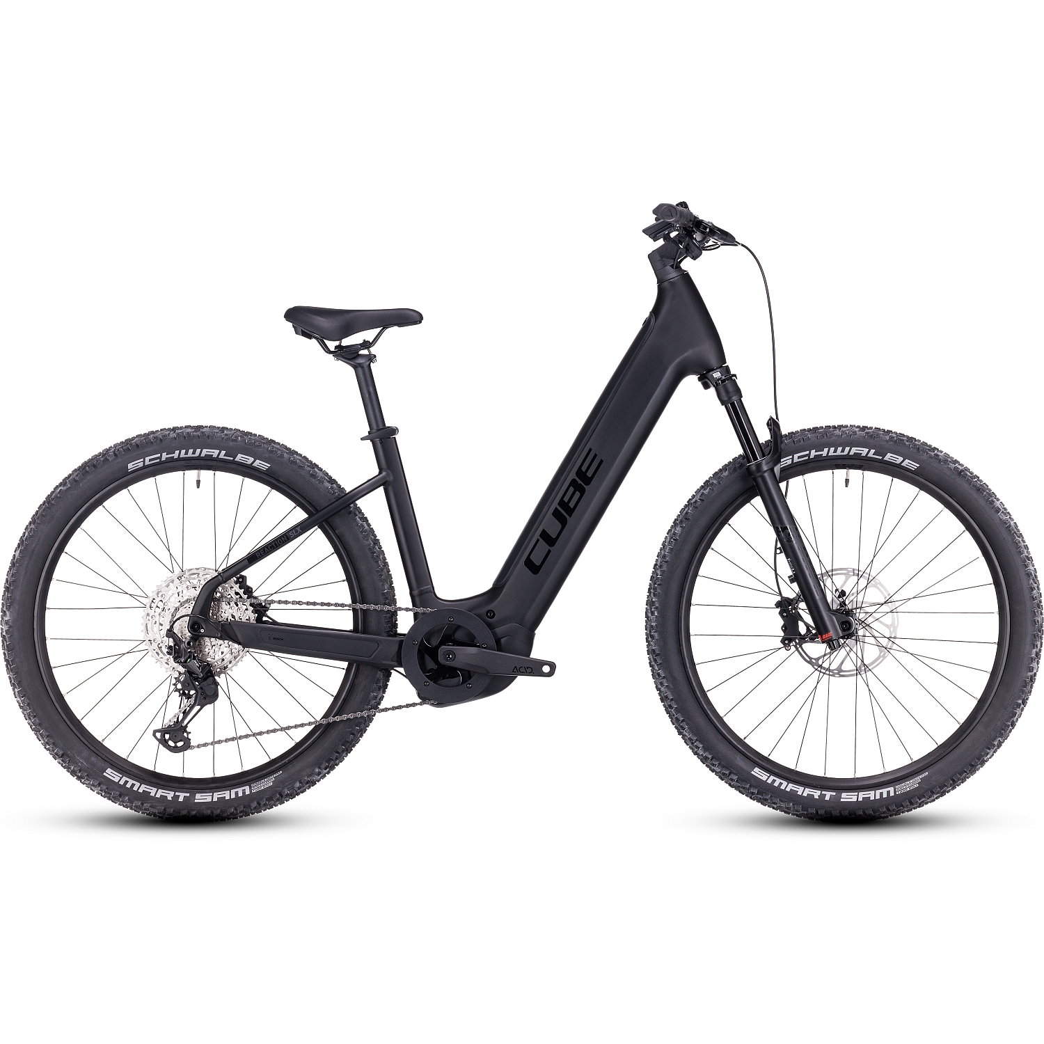 Picture of CUBE REACTION HYBRID SLX 750 - 27.5&quot; Easy Entry Electric Mountain Bike - 2023 - black / reflex