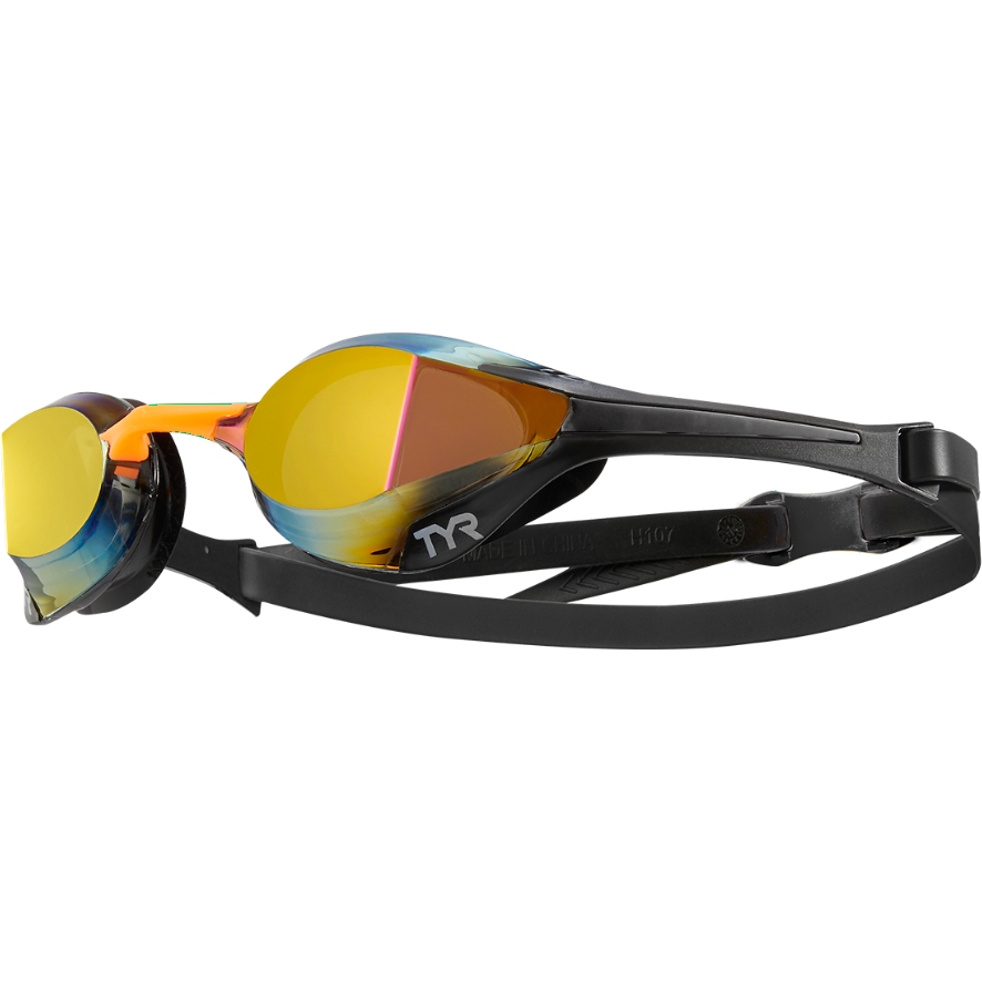 Productfoto van TYR Tracer X Elite Mirror Zwembril - goud/oranje/zwart