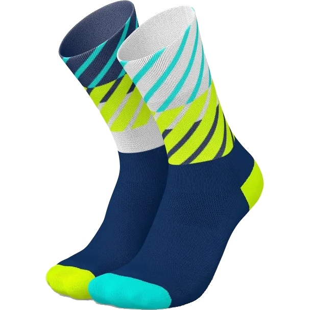 Picture of INCYLENCE Running Diagonals Socks - Navy Canary