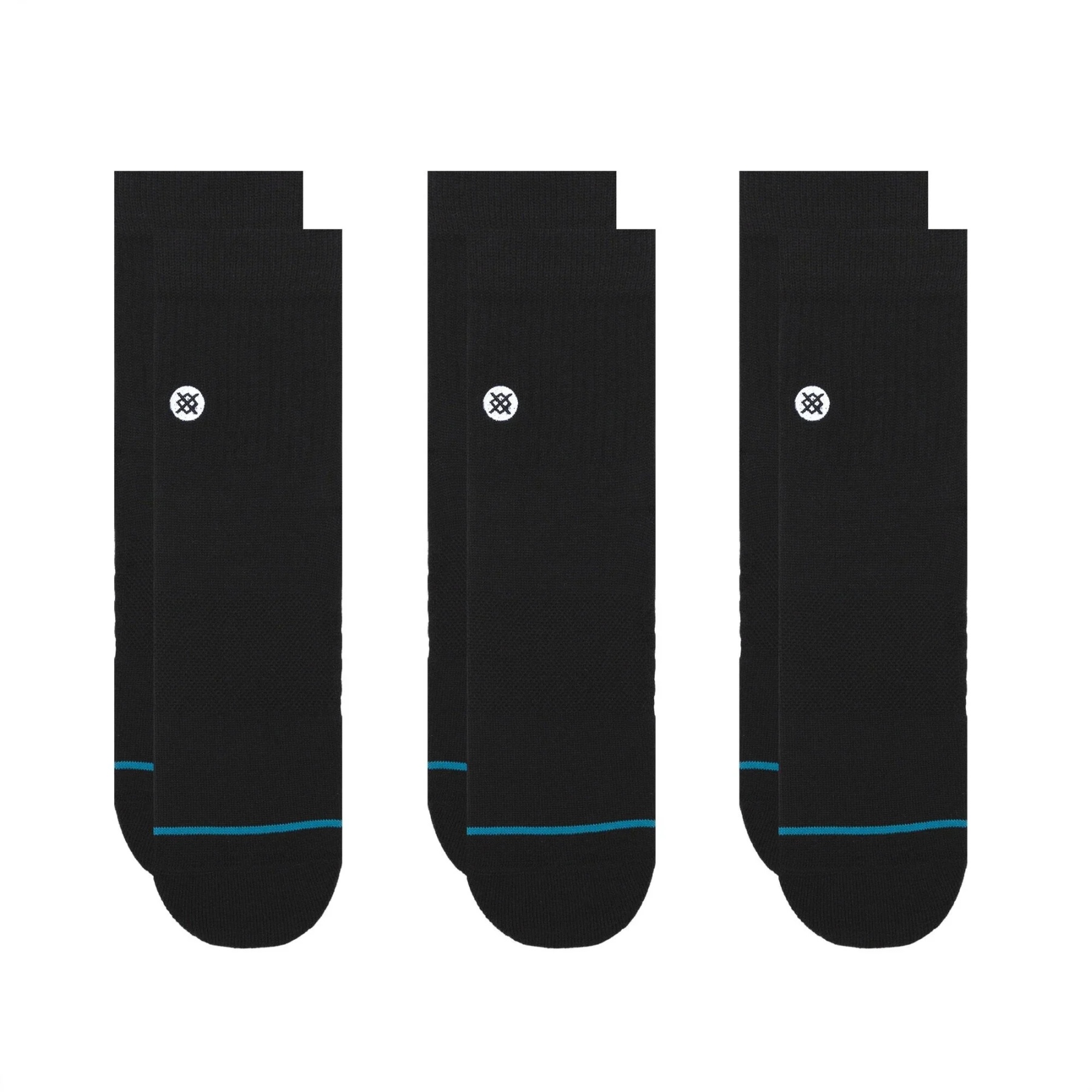 Produktbild von Stance Icon Quarter Socken Unisex - 3er Pack - schwarz