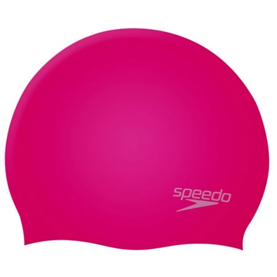 Picture of Speedo Plain Moulded Silicone Junior Cap - cherry pink/blush