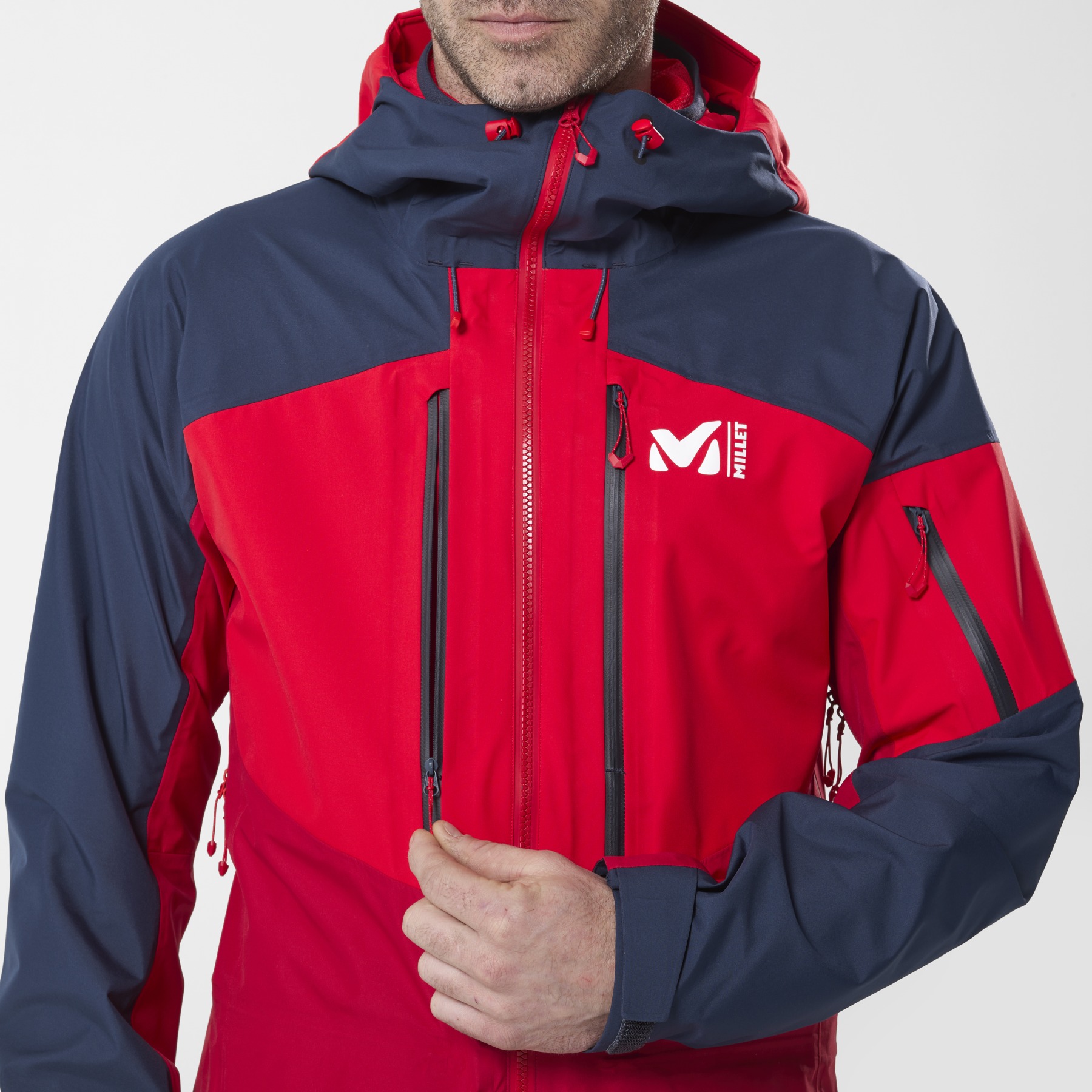 Millet Veste de Ski Homme - White 3L - Deep Red/Saphir - BIKE24