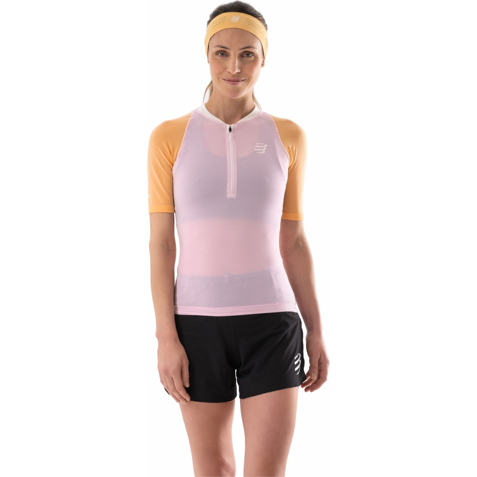 Immagine prodotto da Compressport Maglia a Maniche Corte Donna - Trail Racing Postural - roseate/orange