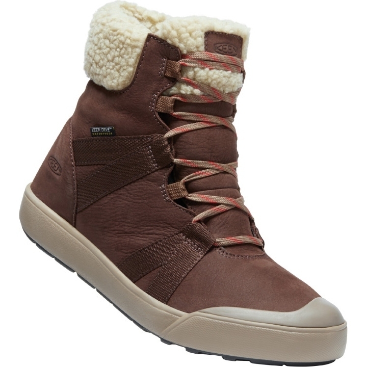 Picture of KEEN Elle Winter Boot Waterproof Shoes Women - Chestnut / Red Clay