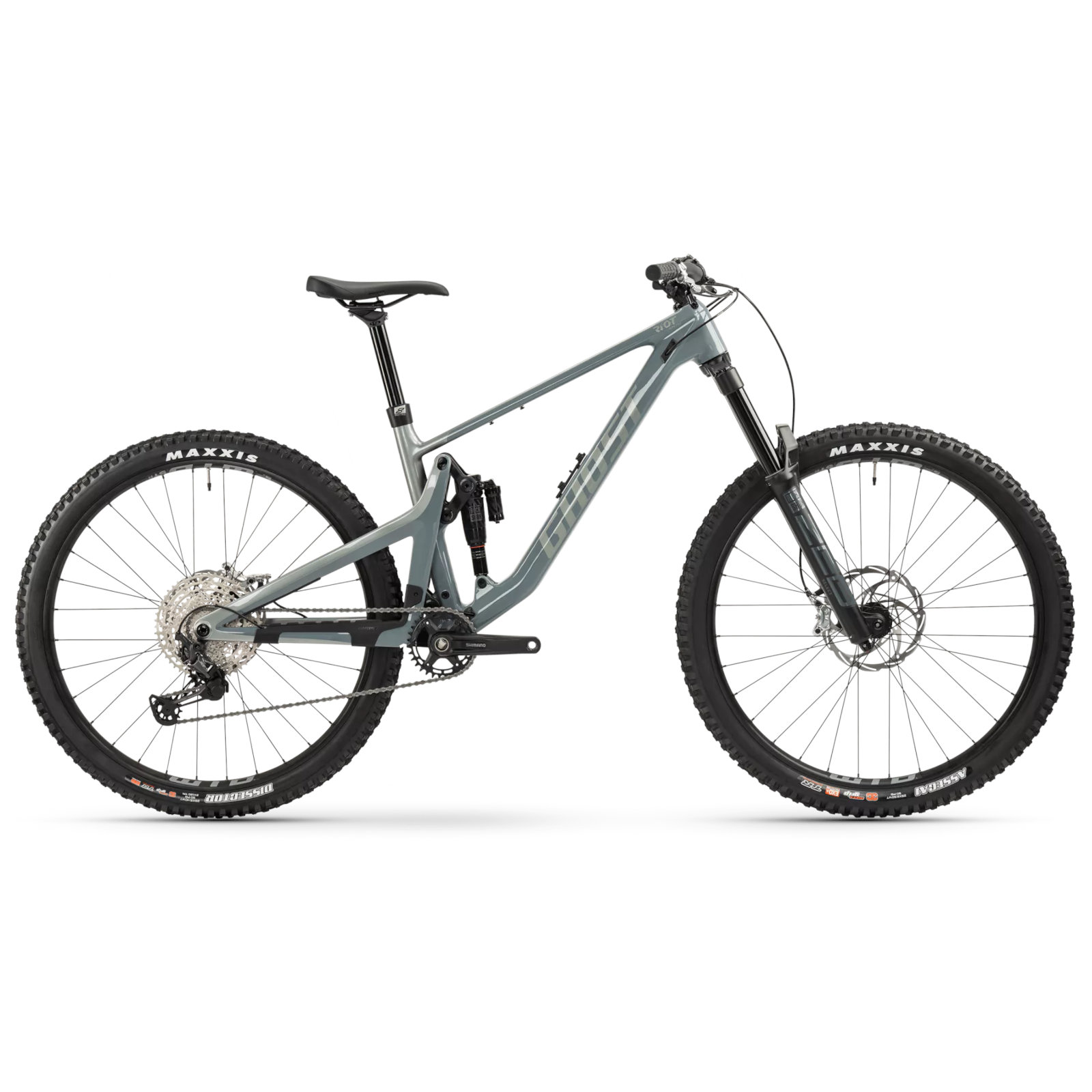 Photo produit de Ghost VTT Carbone - RIOT AM Pro - 2024 - grey / pearl light grey glossy