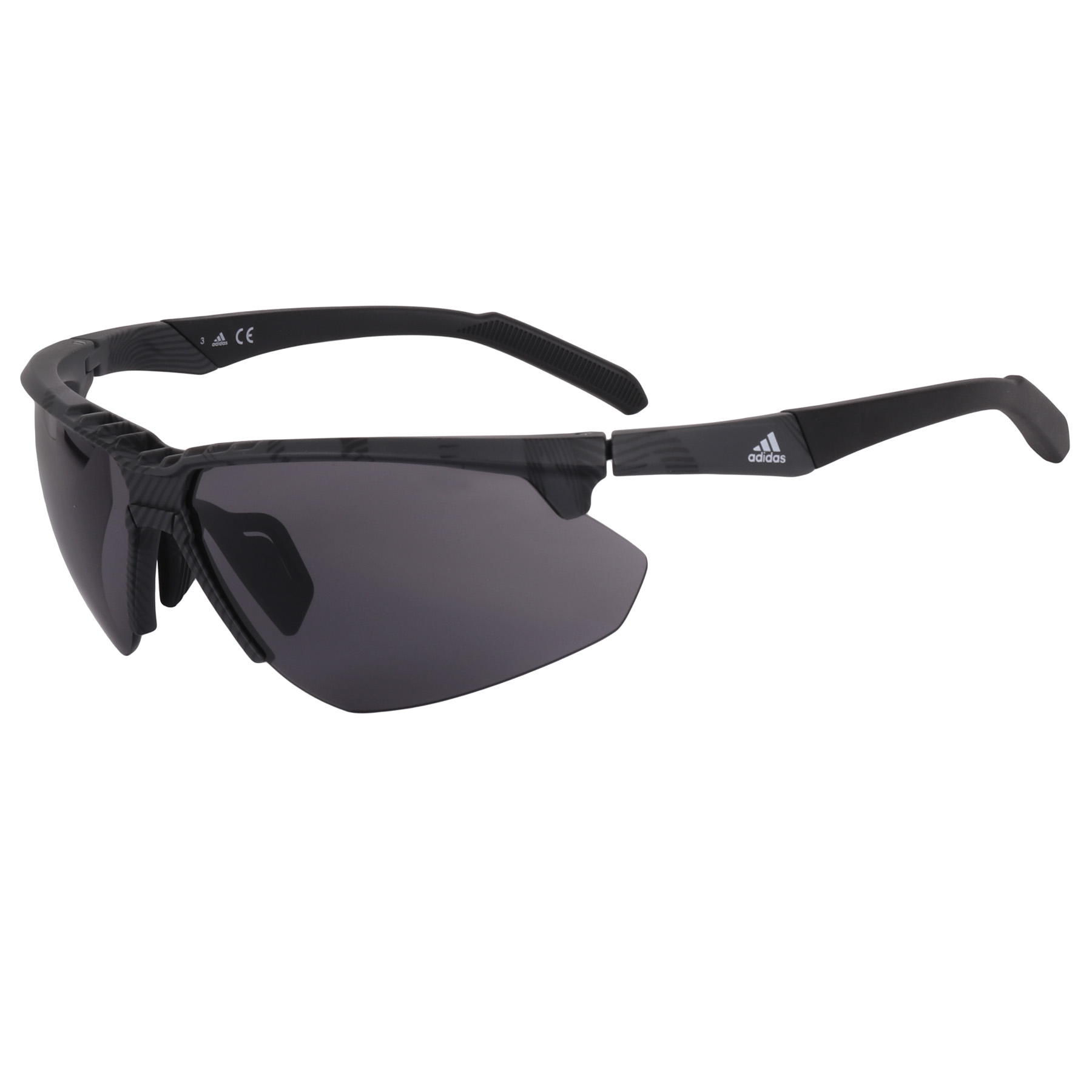 Picture of adidas Cmpt B-Shield Lite SP0042 Sport Sunglasses - Black/Other / Contrast Smoke + Clear
