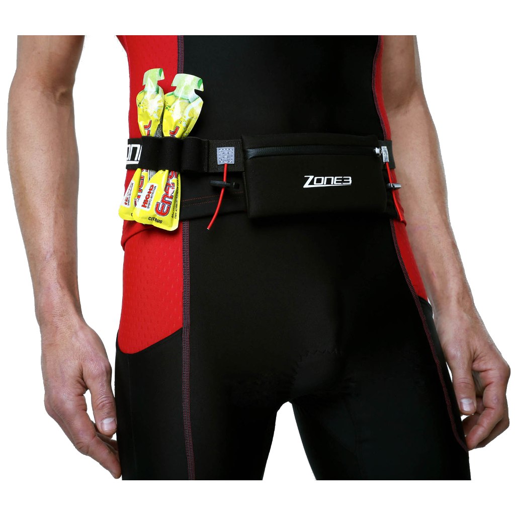 Cinturón Porta-dorsal Con Bolsa De Lycra Zone3 - Negro
