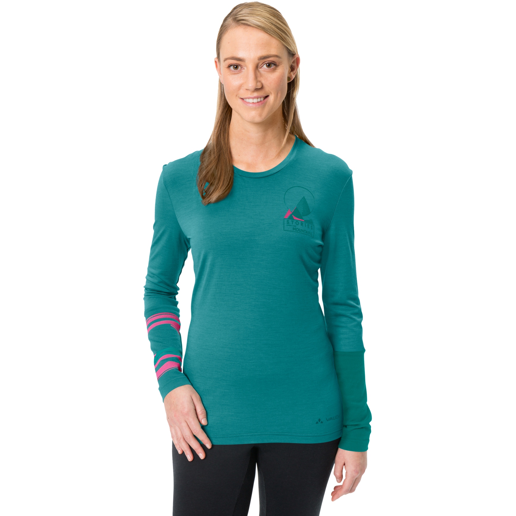 Vaude Monviso Wool LS T-Shirt Women - wave | BIKE24