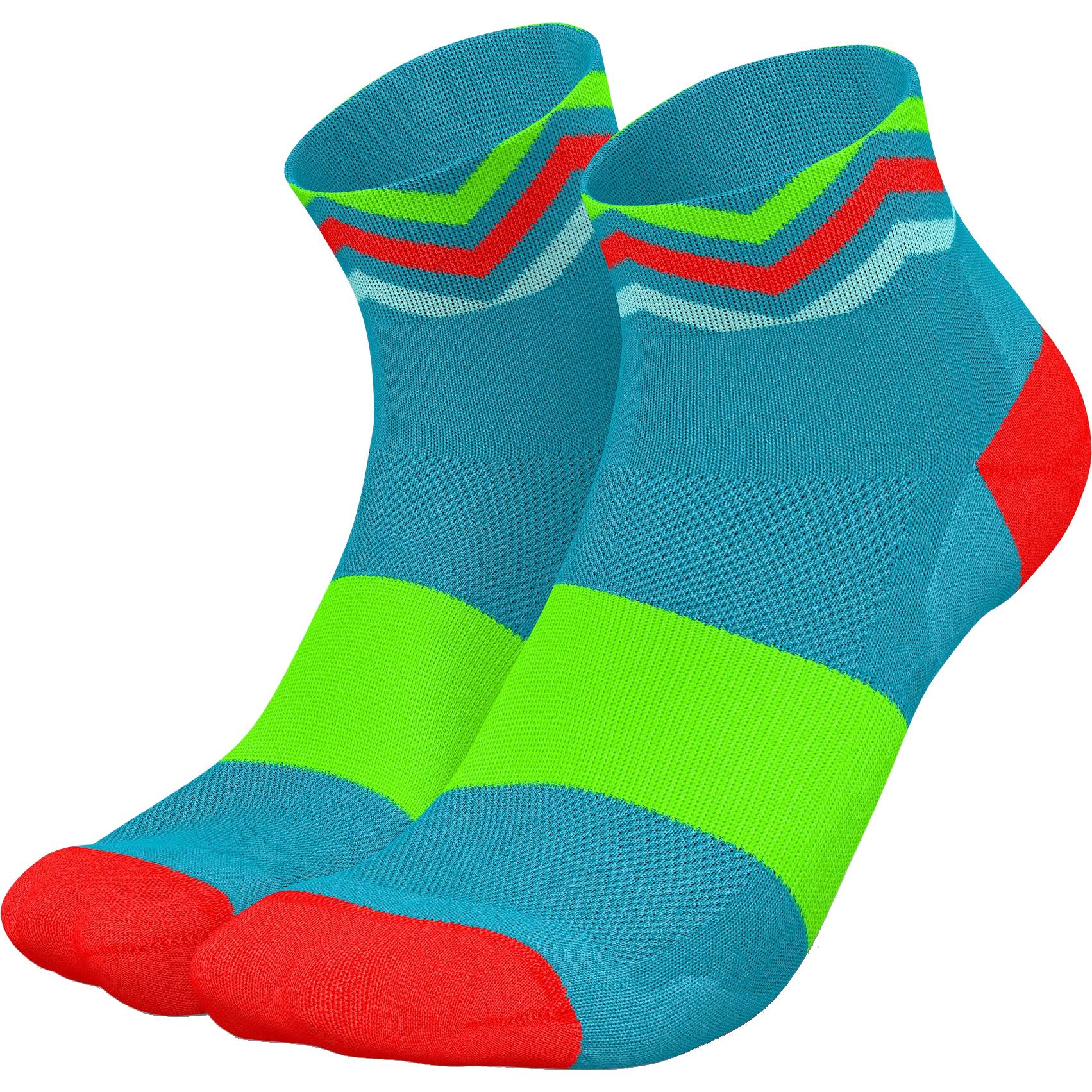 Image de INCYLENCE Chaussettes - Ultralight Waves Short - Cyan Green
