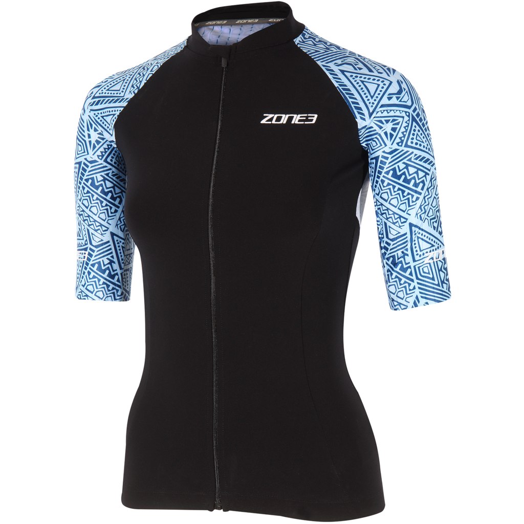Foto de Zone3 Women&#039;s Lava Long Distance Top - black/white/green