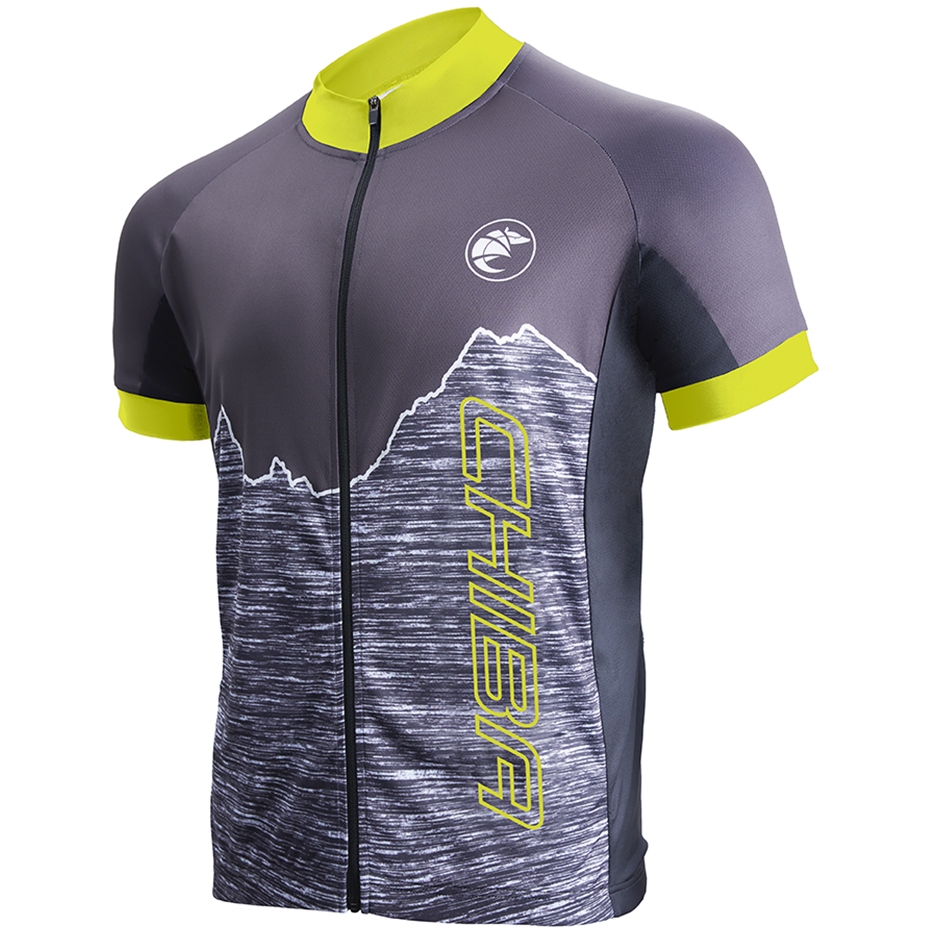 Picture of Chiba Watzmann Short Sleeve Jersey Men - black/neon yellow