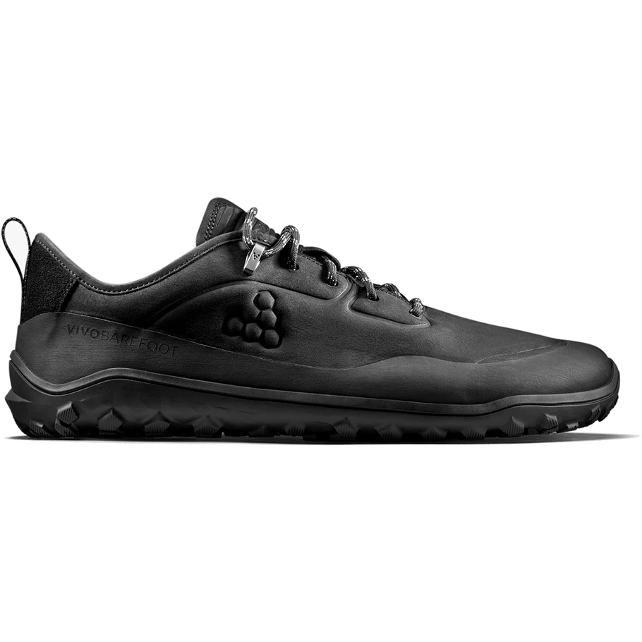 Produktbild von Vivobarefoot Tracker Leather Low Barfußschuhe Herren - Obsidian