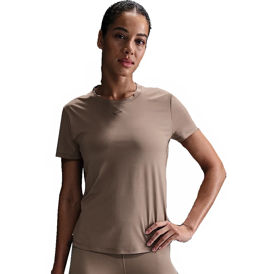 ★★Nike★★ One-Pit Dry Fit Short Sleeve Crop Top W Mink Br Nike One Classic Dri-FIT Short Sleeve Top Women - mink brown