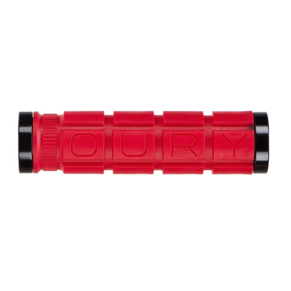 Productfoto van Oury Lock-On Dual-Clamp Bar Grips - 127/32.0mm - red