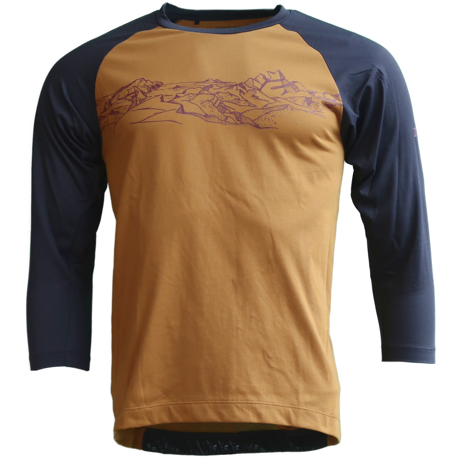 Picture of Zimtstern PureFlowz 3/4 Shirt - golden brown/dark navy