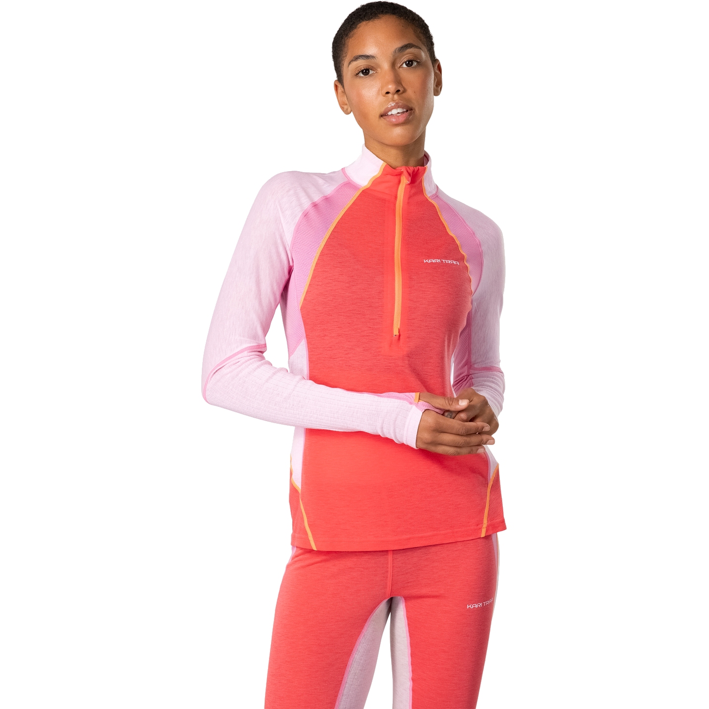 Picture of Kari Traa Alma Half Zip Baselayer Women - candy