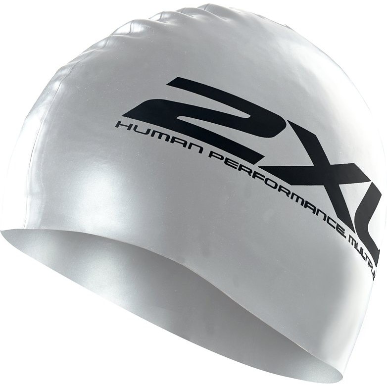 Produktbild von 2XU Silicone Schwimmkappe - silver/black
