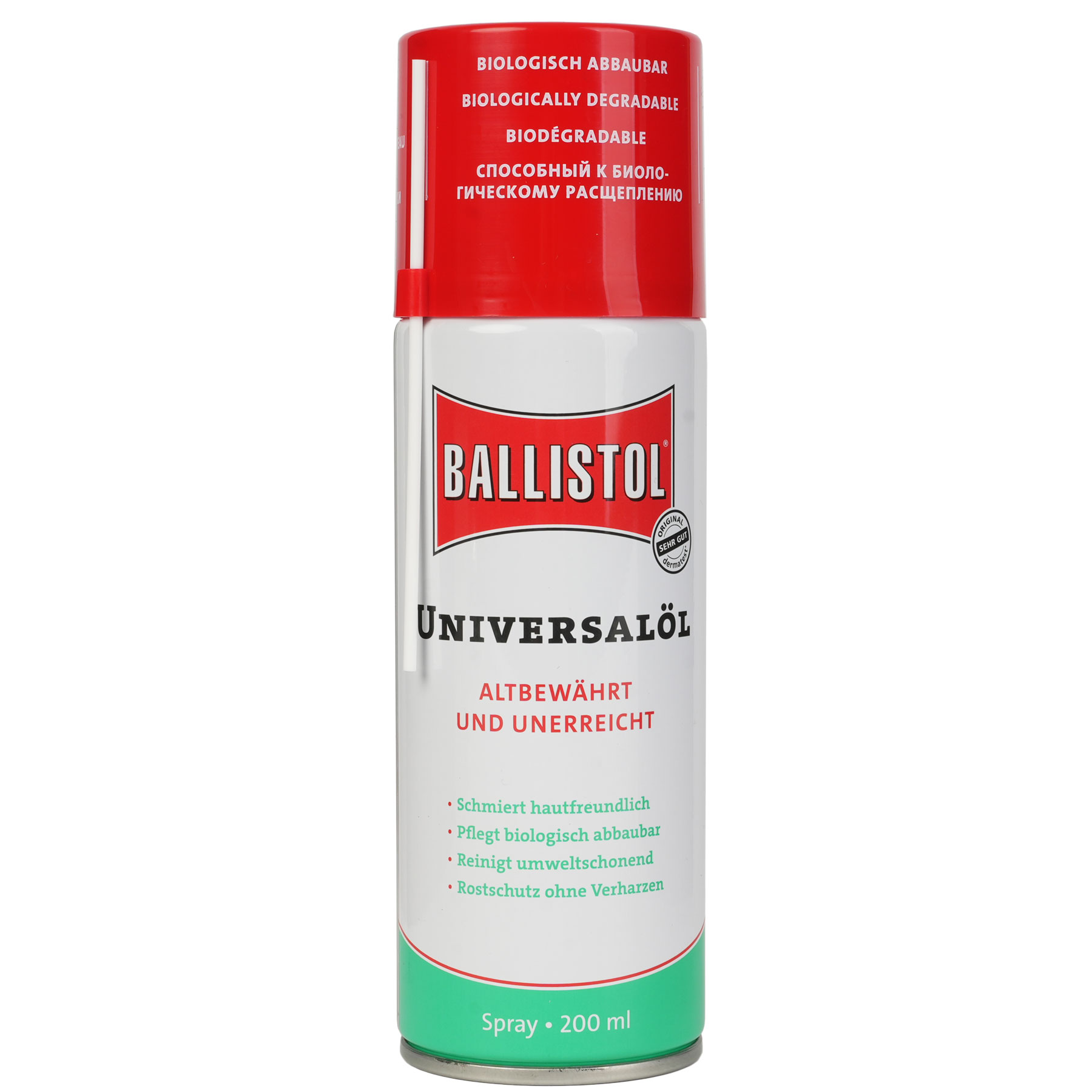 Productfoto van Ballistol Universele Olie - Spuitbus 200 ml met snorkel