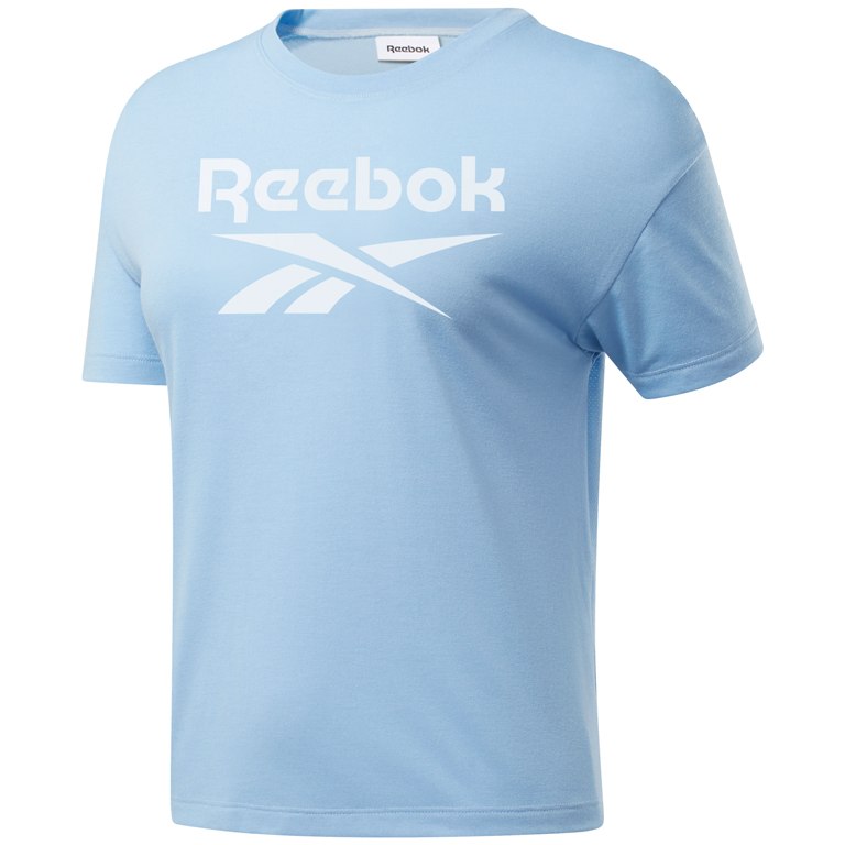 Produktbild von Reebok Frauen Workout Ready Supremium Big Logo T-Shirt - fluid blue FK6856