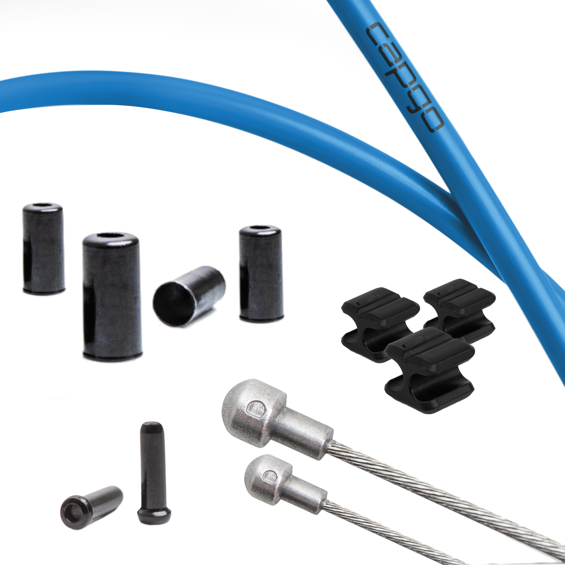 Produktbild von capgo Bremszugset - Blue Line | PTFE - Road (Shimano/SRAM) | blau