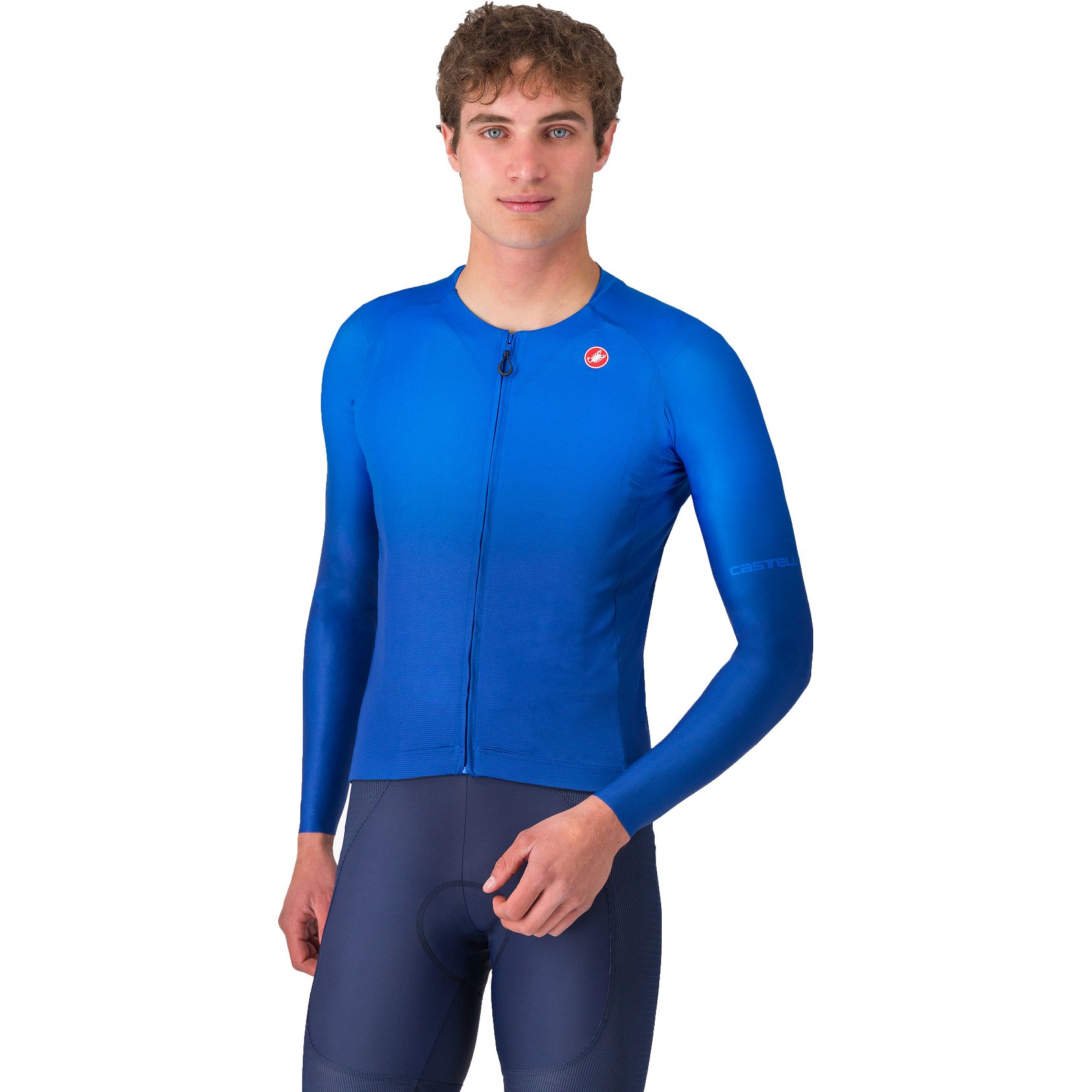 Мужская майка Castelli UPF с длинным рукавом - azzurro italia 458