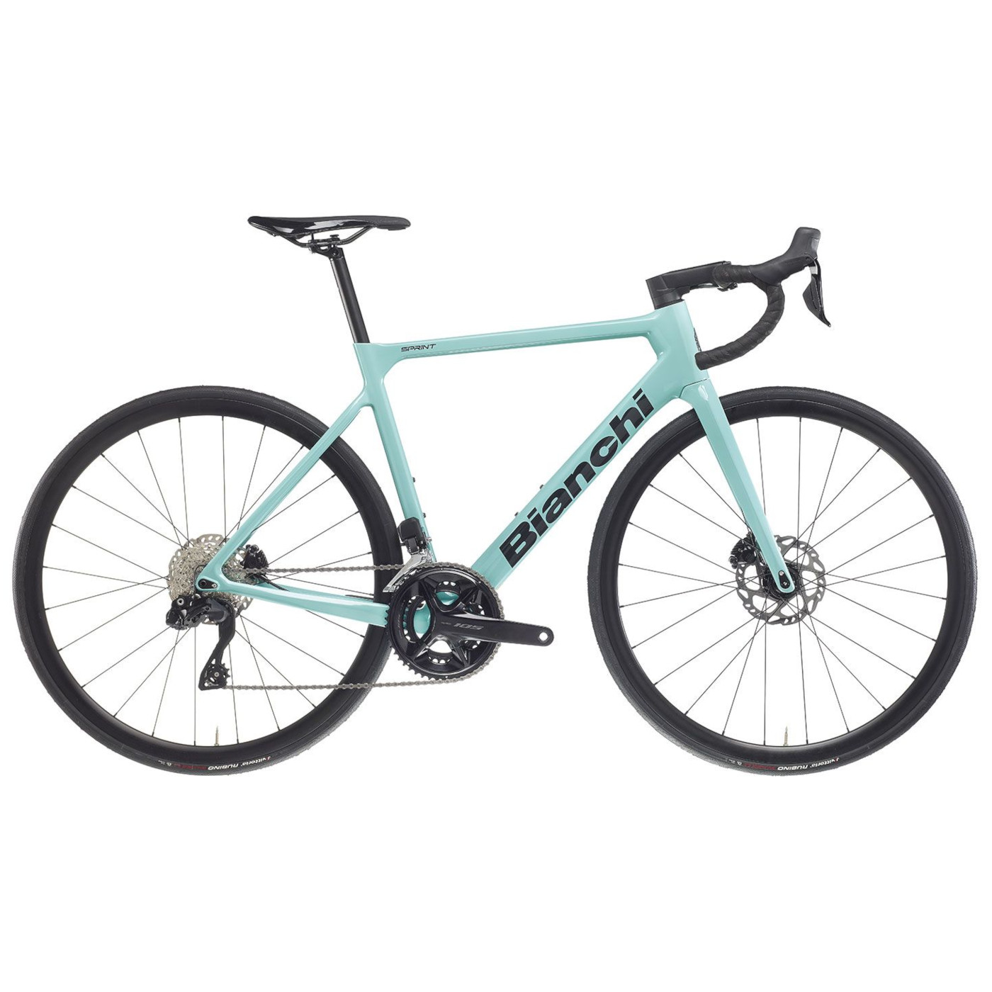 Picture of Bianchi SPRINT - 105 Di2 - Carbon Road Bike - 2025 - CK16 / graphite full glossy