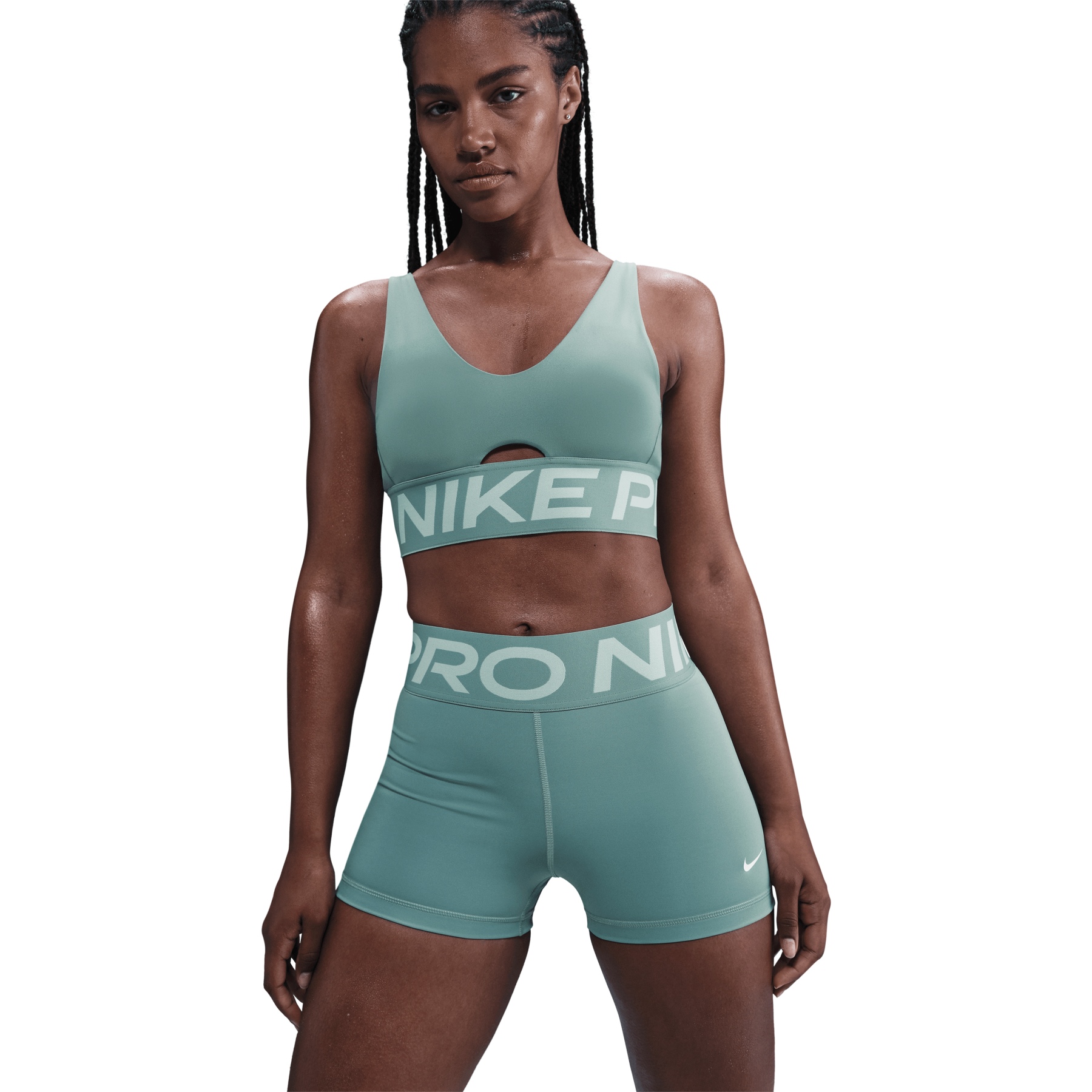 nike pro teal shorts
