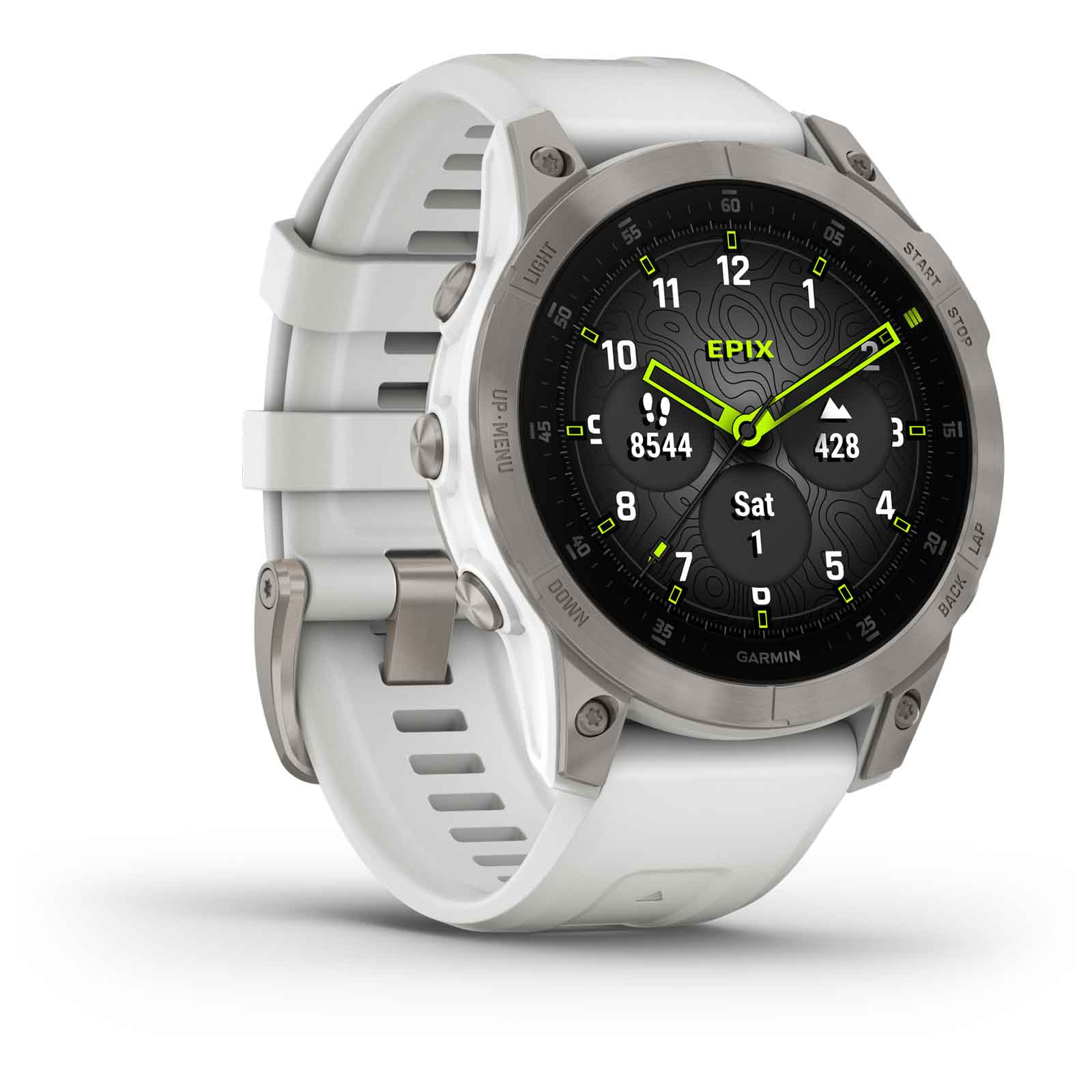 Foto de Garmin Smartwatch (GEN2) GPS - Epix Sapphire - blanco - Titanio