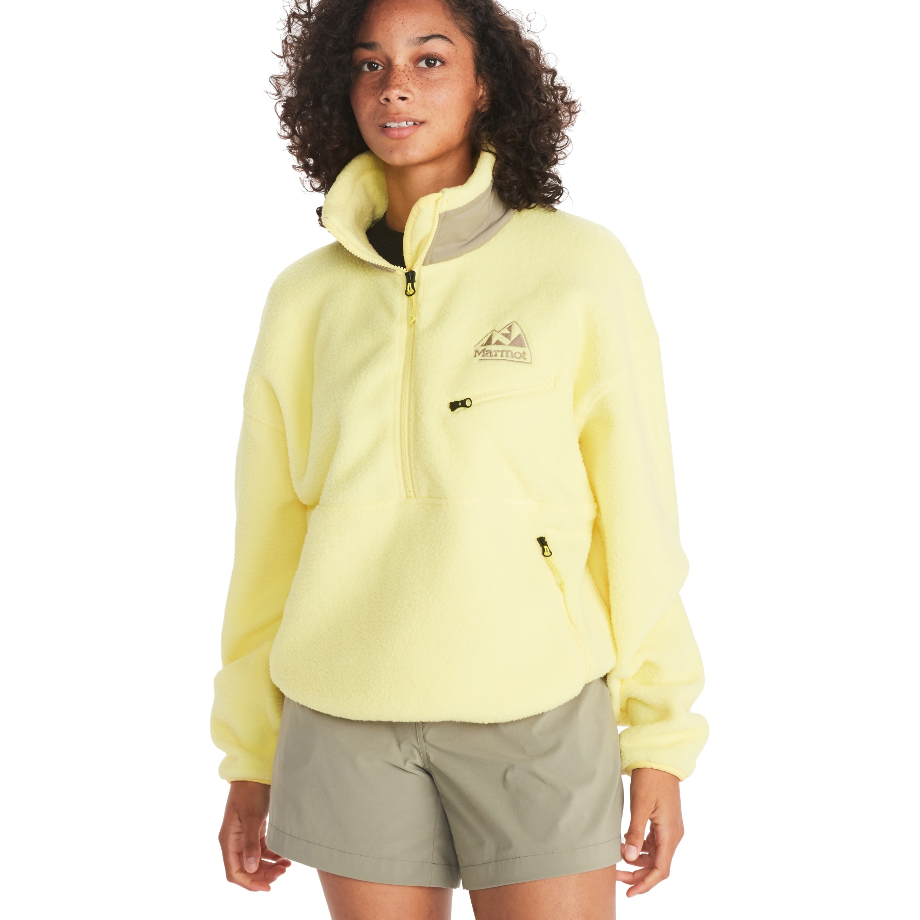 Picture of Marmot 94 E.C.O. Recycled Fleece Pullover Women - light yellow/vetiver