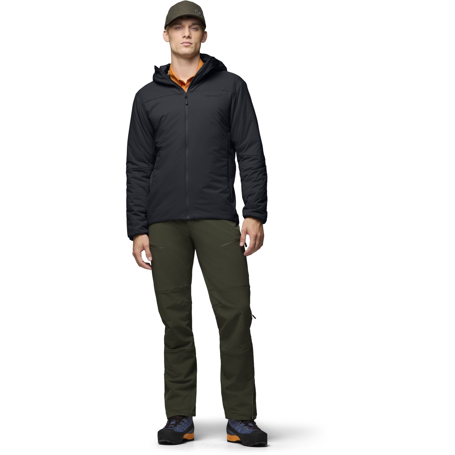 Norrona femund thermo60 Zip Hood Jacket Men - Caviar Black | BIKE24