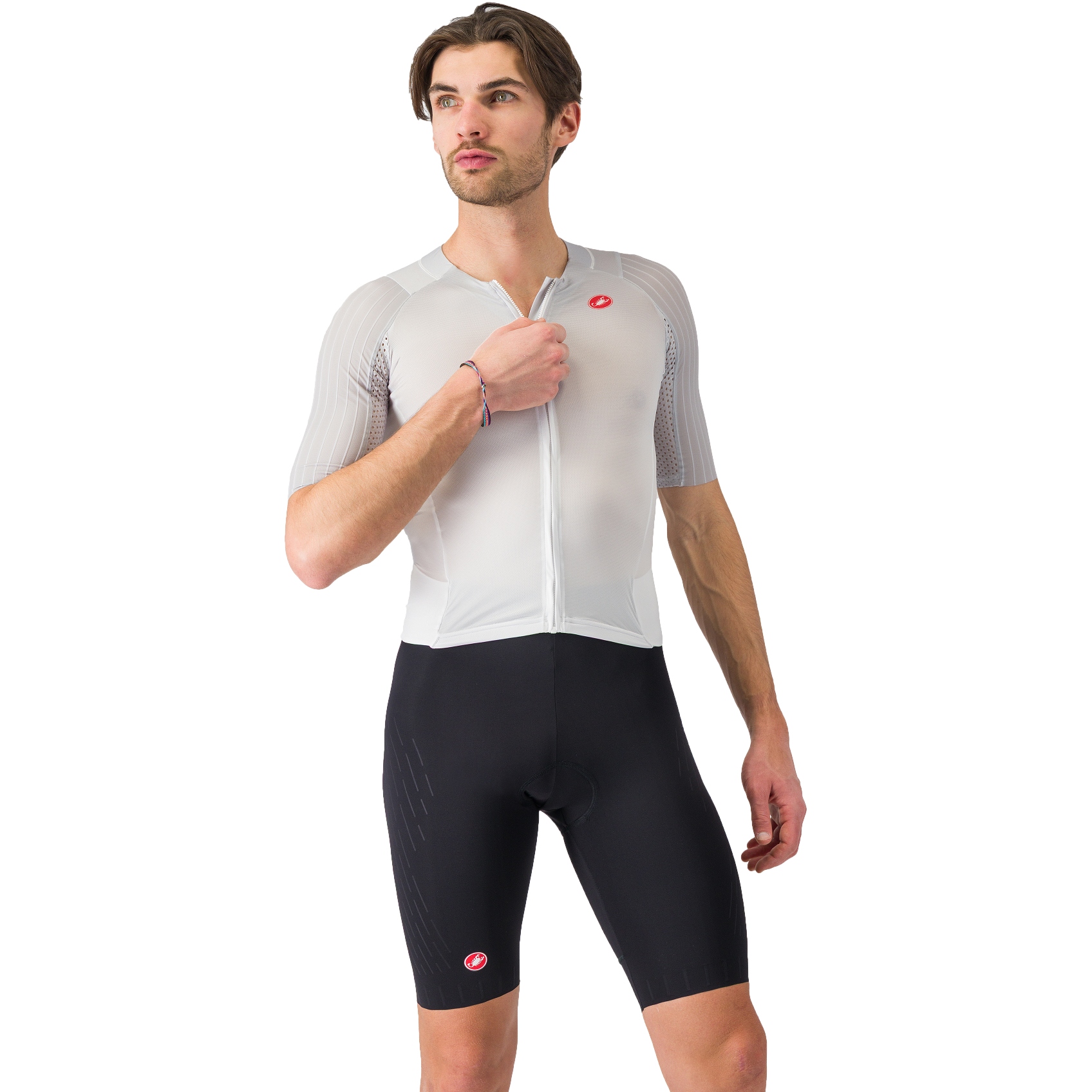 Castelli Free Sanremo 3 Suit Short Sleeve Men - white/black 101