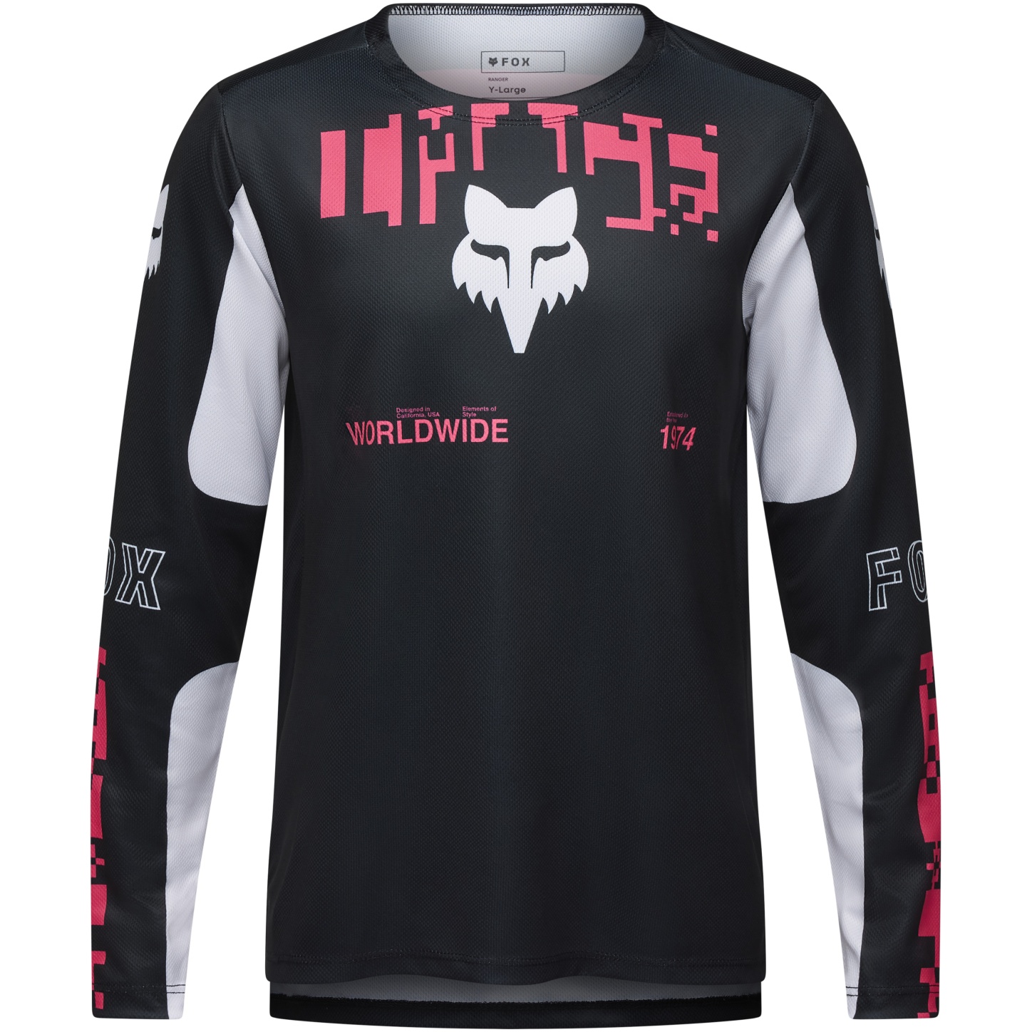 Productfoto van FOX Ranger MTB Fietsshirt met lange mouwen Kinderen - Digi Image - zwart