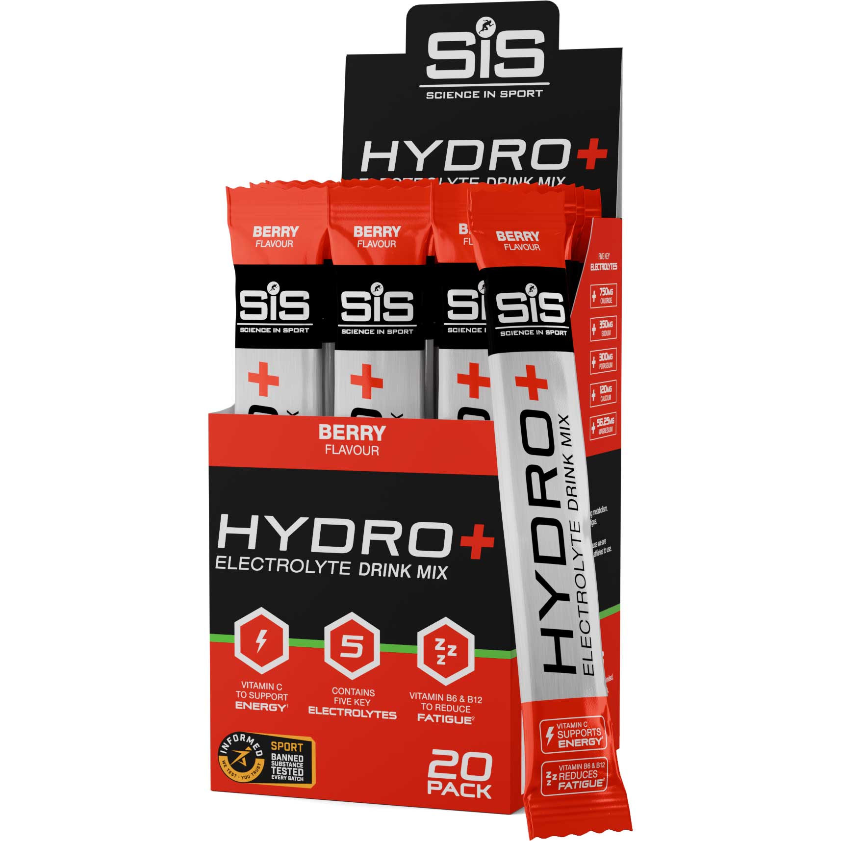 Picture of SiS HYDRO+ Sticks - Electrolyte Drink Mix - 20x4.5g