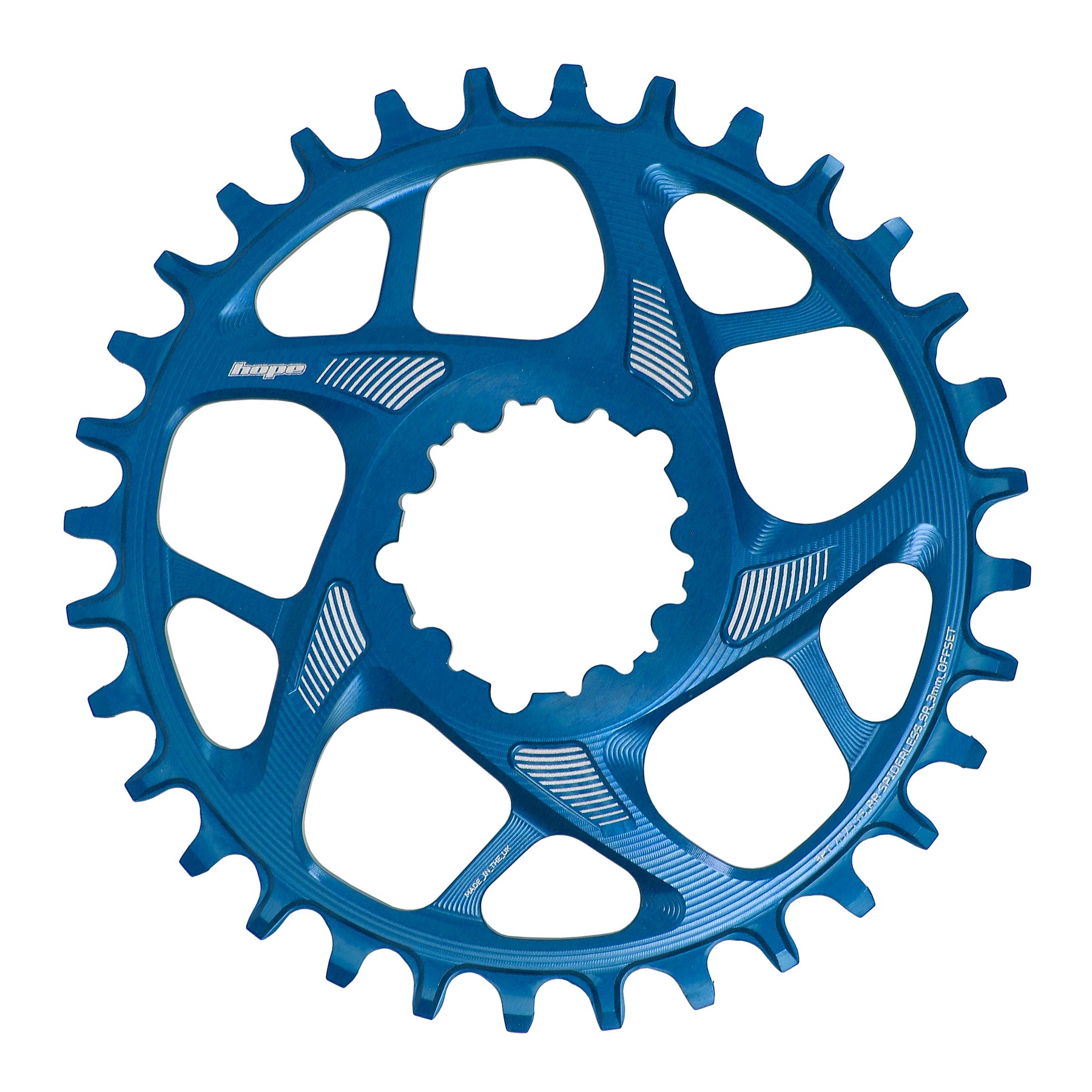 Bild von Hope R22 Kettenblatt SR3 | SRAM 3-Bolt Direct Mount | 3mm Offset - blau