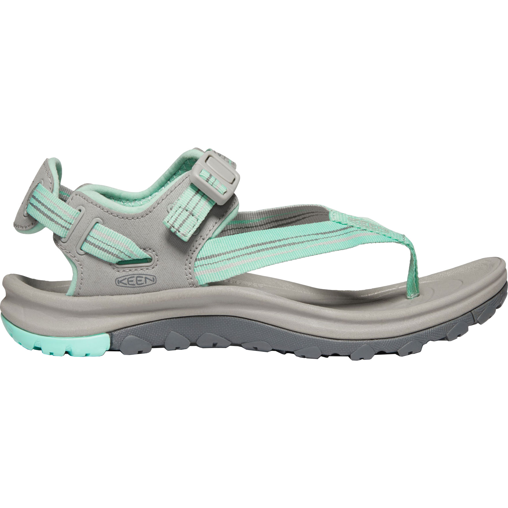 Picture of KEEN Terradora II Toe Post Sandals Women - Light Gray / Ocean Wave
