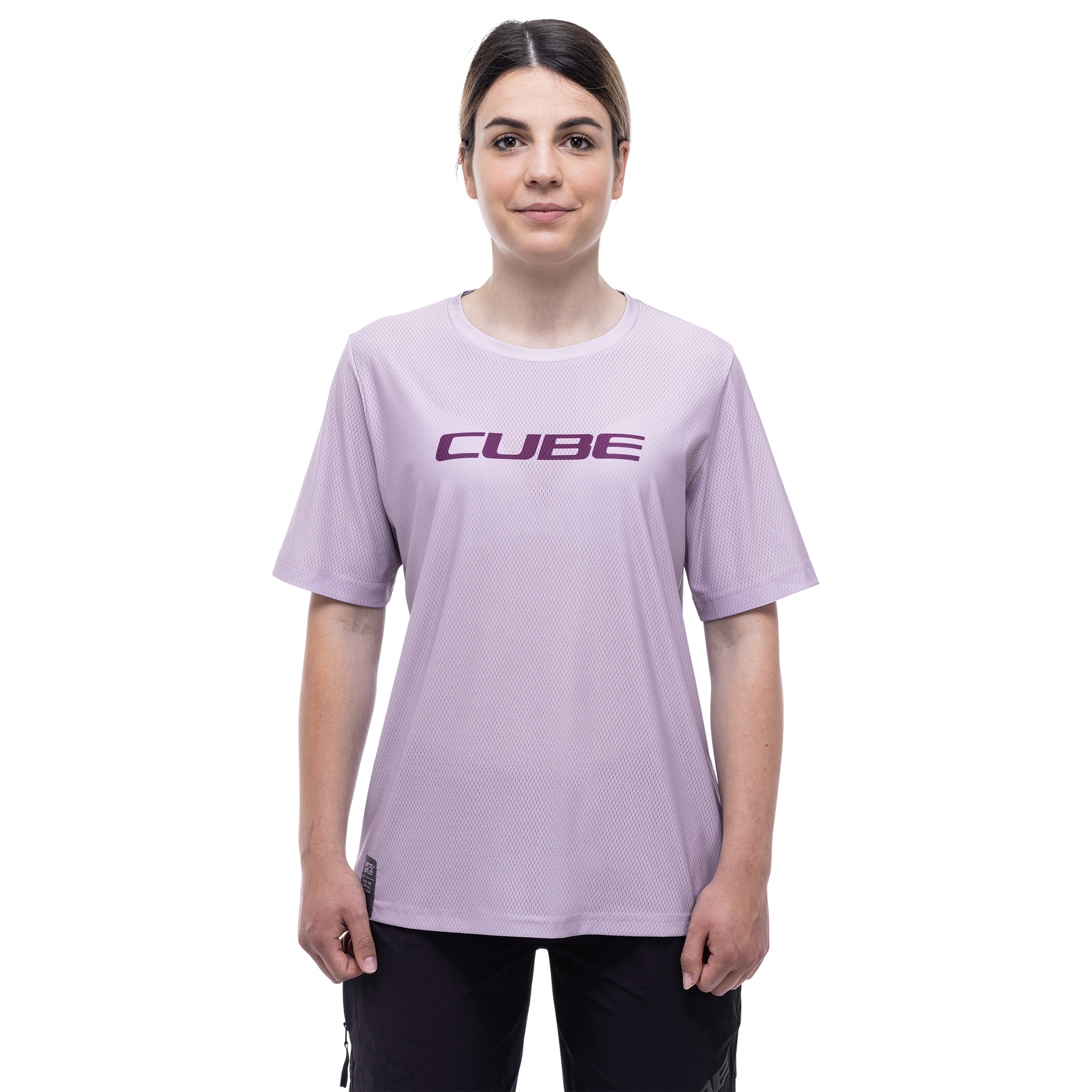 Camiseta running transpirable para mujer, modelo Cube
