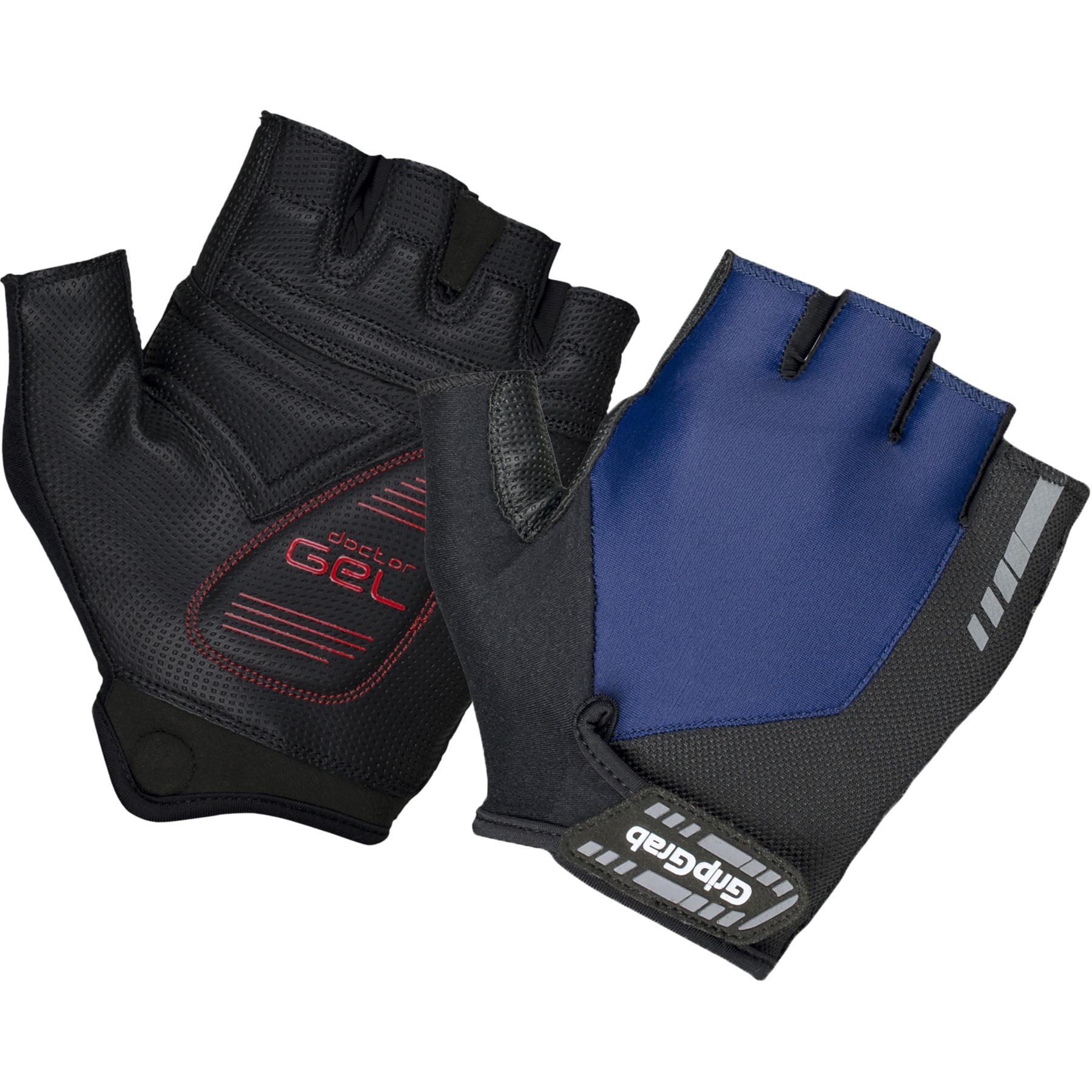 Image of GripGrab ProGel Padded Short Finger Gloves - Navy Blue