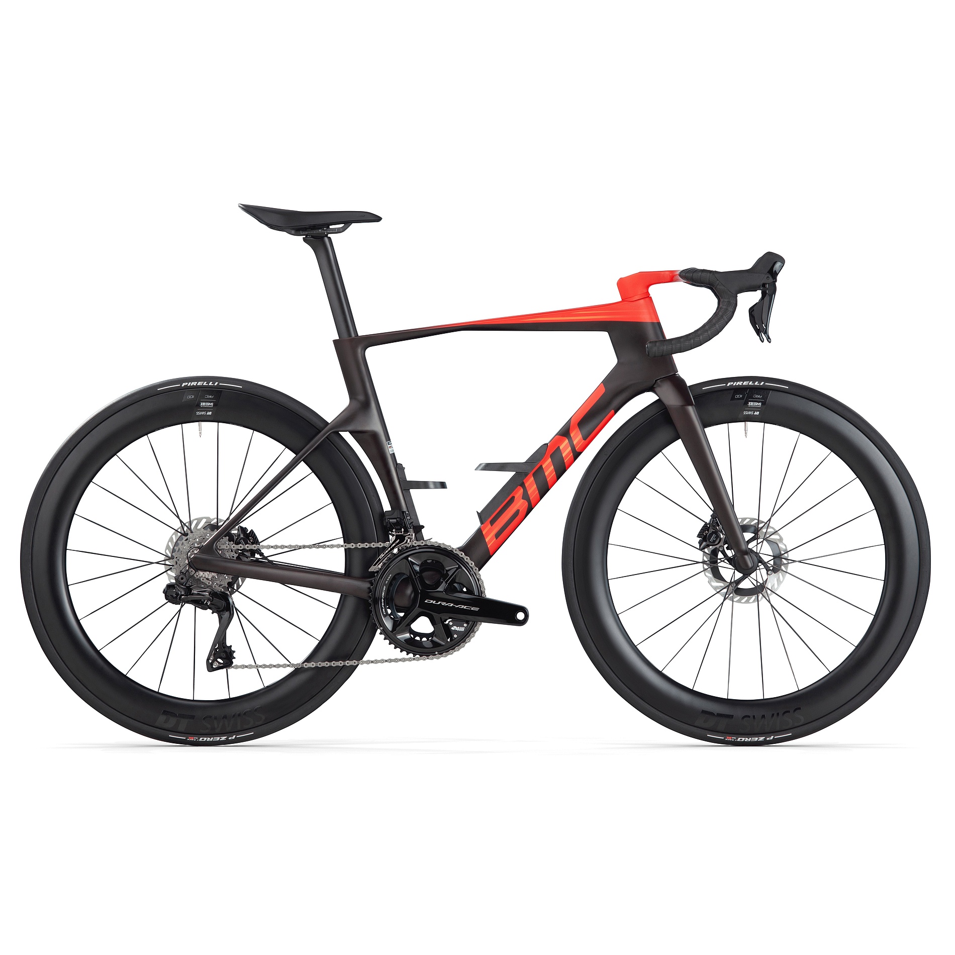 Picture of BMC TEAMMACHINE R 01 TWO - Carbon Roadbike - 2024 - maroon carbon / neon red
