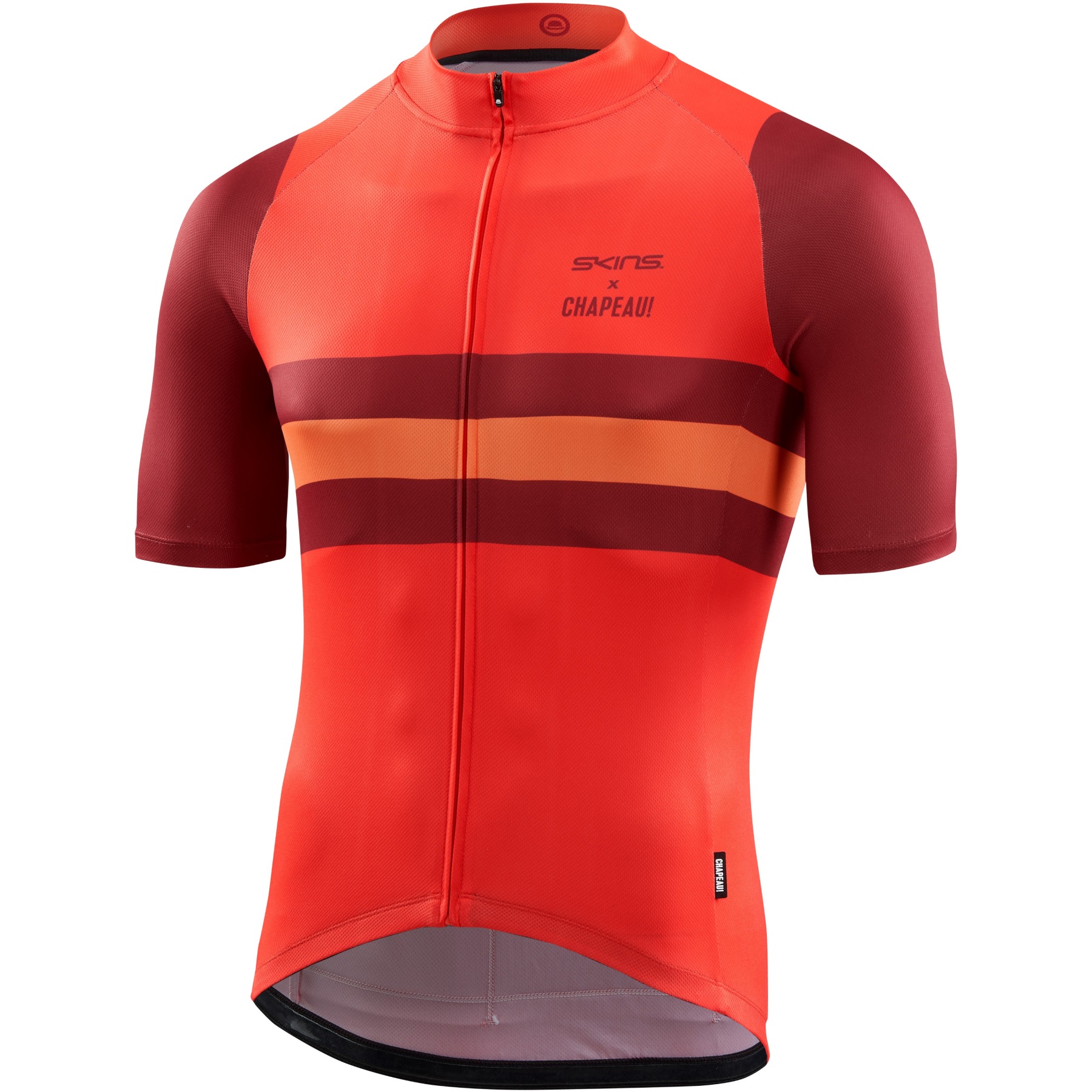 Picture of SKINS CYCLE X CHAPEAU Bike Jersey - Bright Red