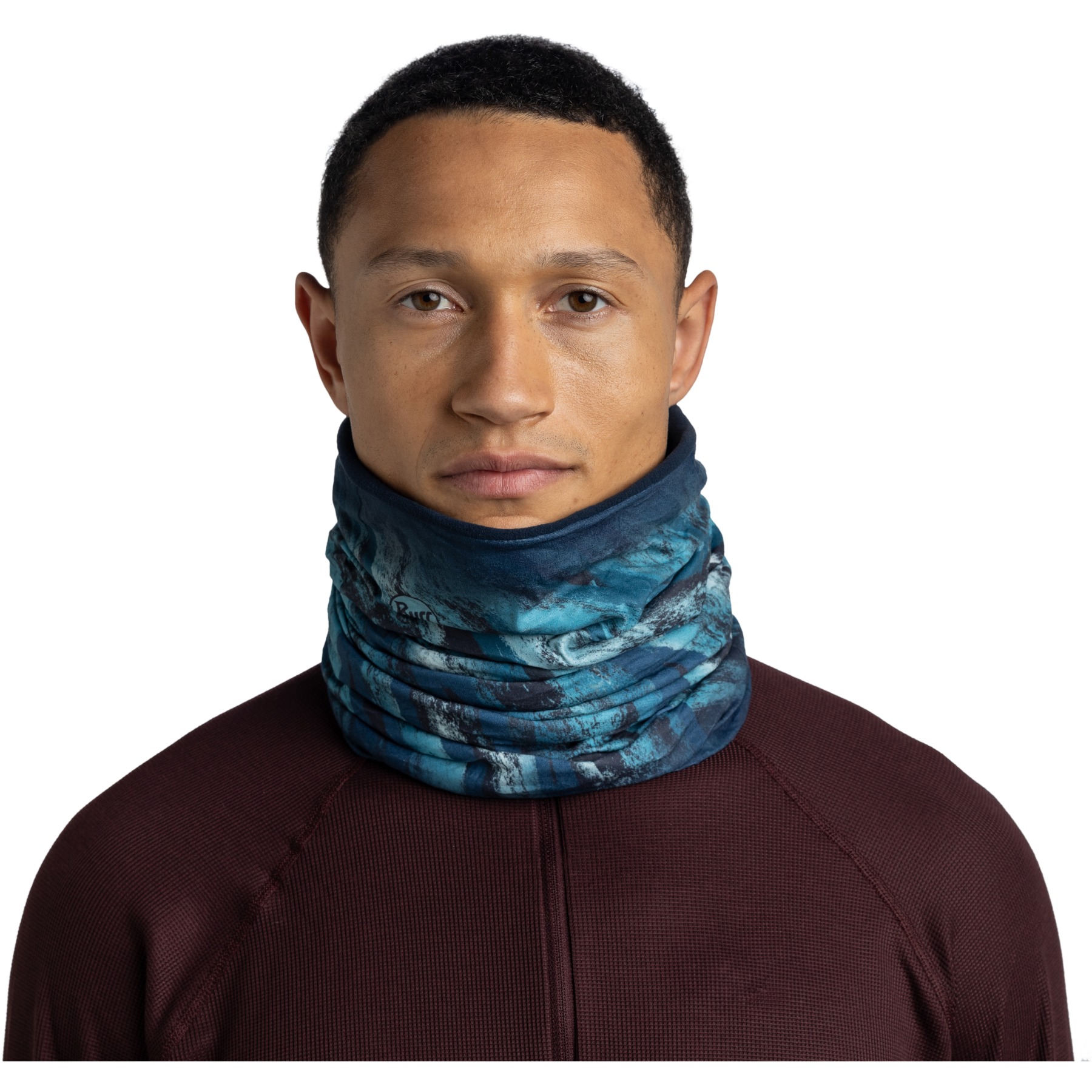 Buff Tour De Cou Reversible High Mountain Blue - Accessoire Polyvalent Sport Et Outdoor