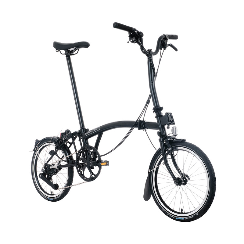 Produktbild von Brompton C Line Advanced - 12-Speed - Mid Bar - Standard Seatpost - Rear Rack &amp; Dynamo - 16&quot; E-Faltrad - 2025 - matt black