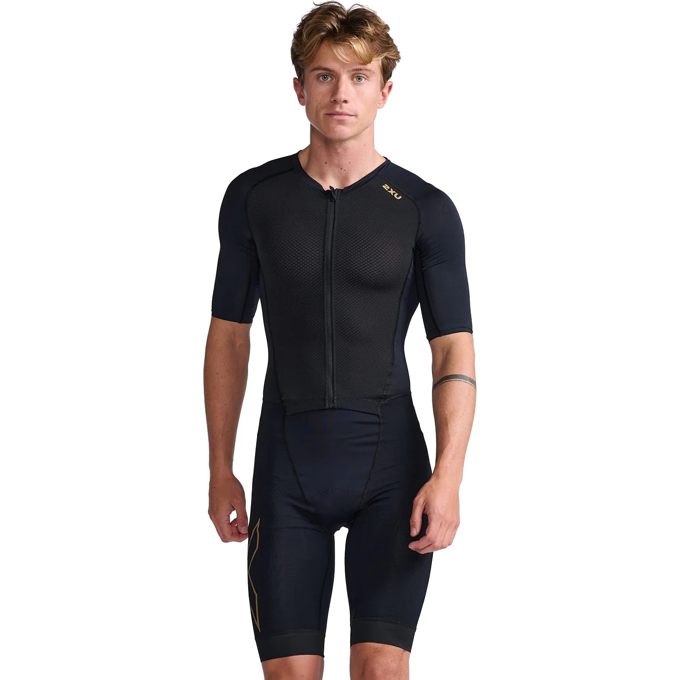 Picture of 2XU Light Speed Sleeved Trisuit - black/gold