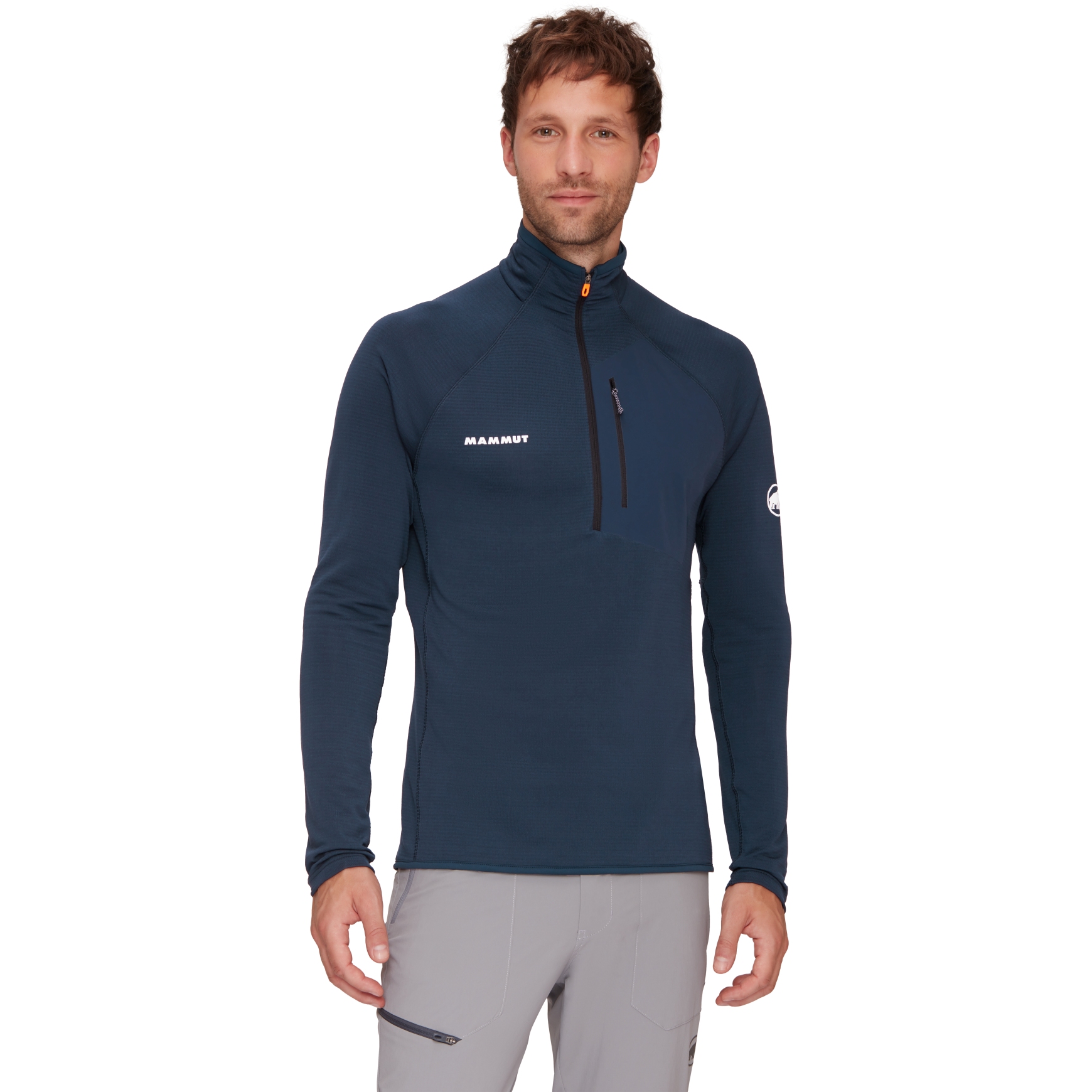 Picture of Mammut Aenergy Light Half Zip Midlayer Pullover Men - marine