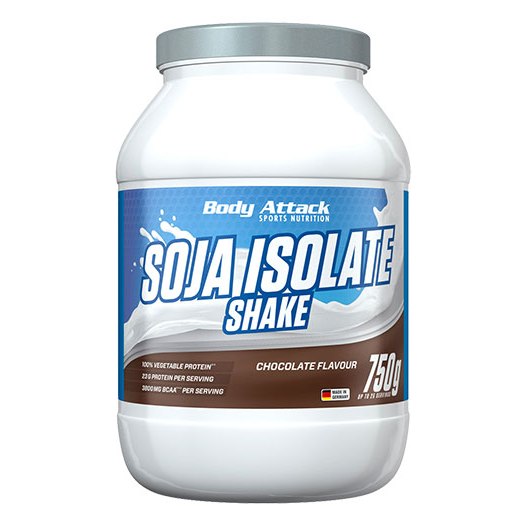 Picture of Body Attack Soja Isolate Shake - Protein Beverage Powder - 750g