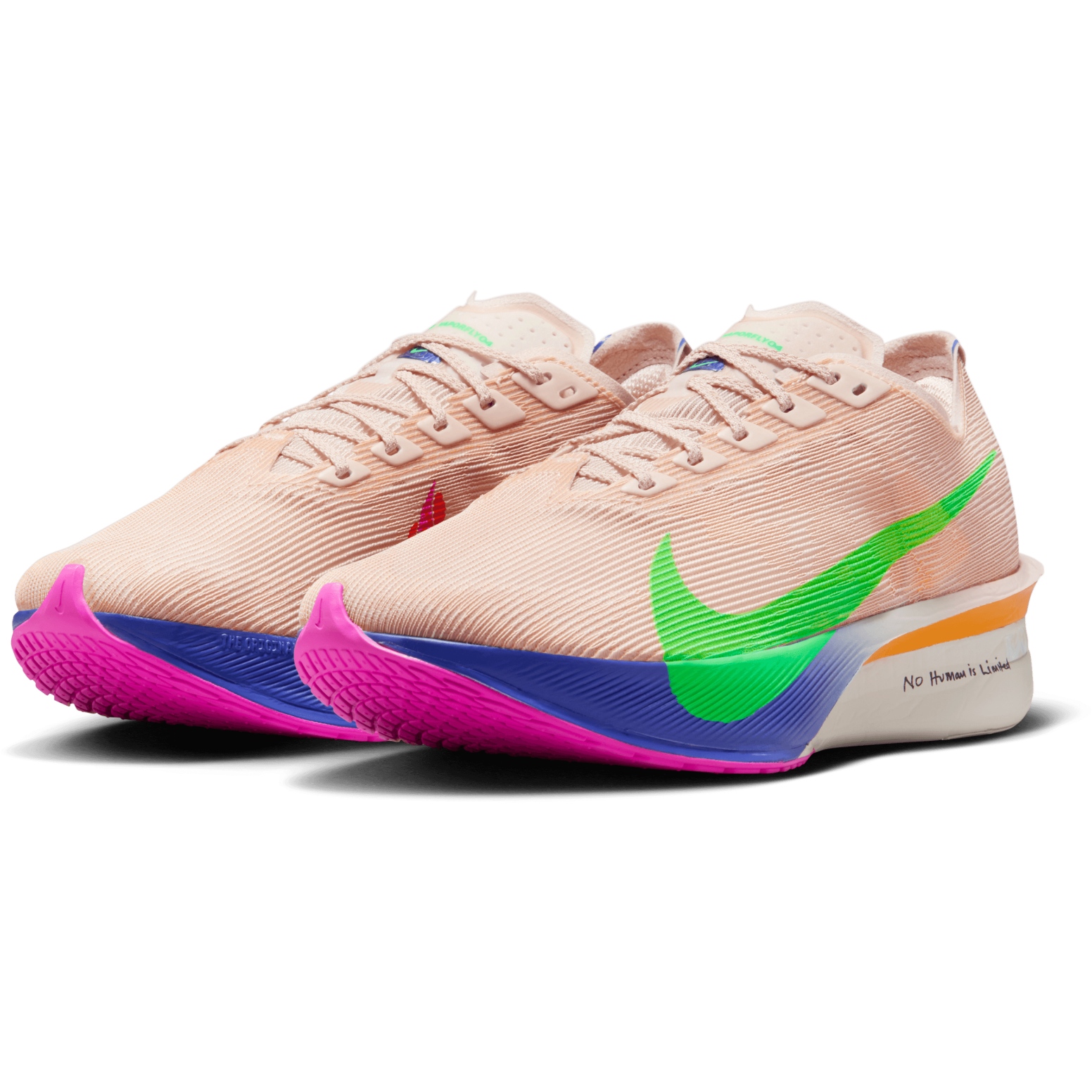 nike pink green running shoes