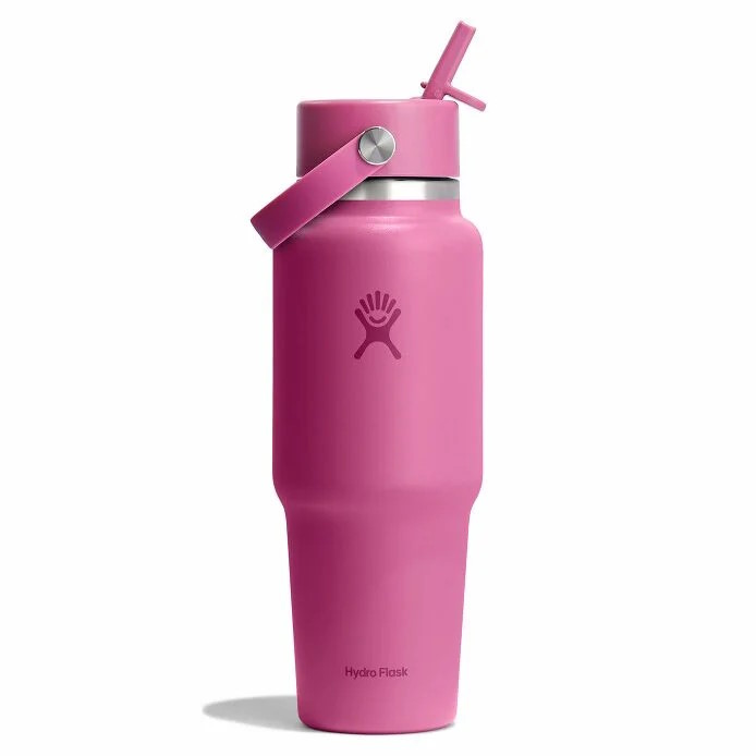 Picture of Hydro Flask 32oz Wide Mouth Insulated Travel Bottle + Flex Straw Cap - 946ml - Reef