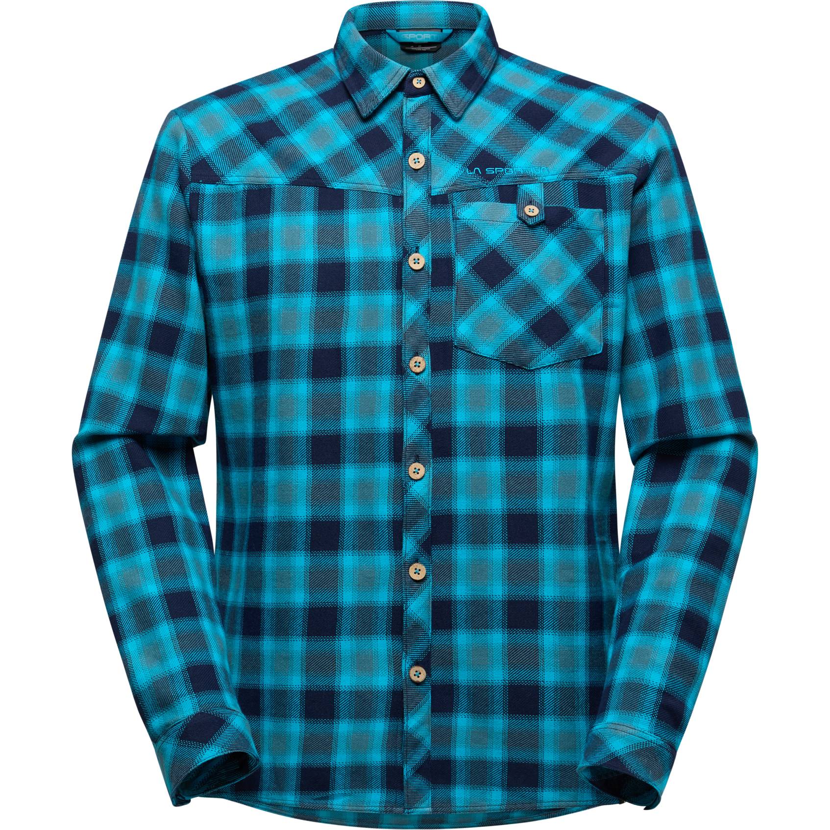 Picture of La Sportiva Rambler Flannel Shirt Men - Deep Sea/Tropic Blue