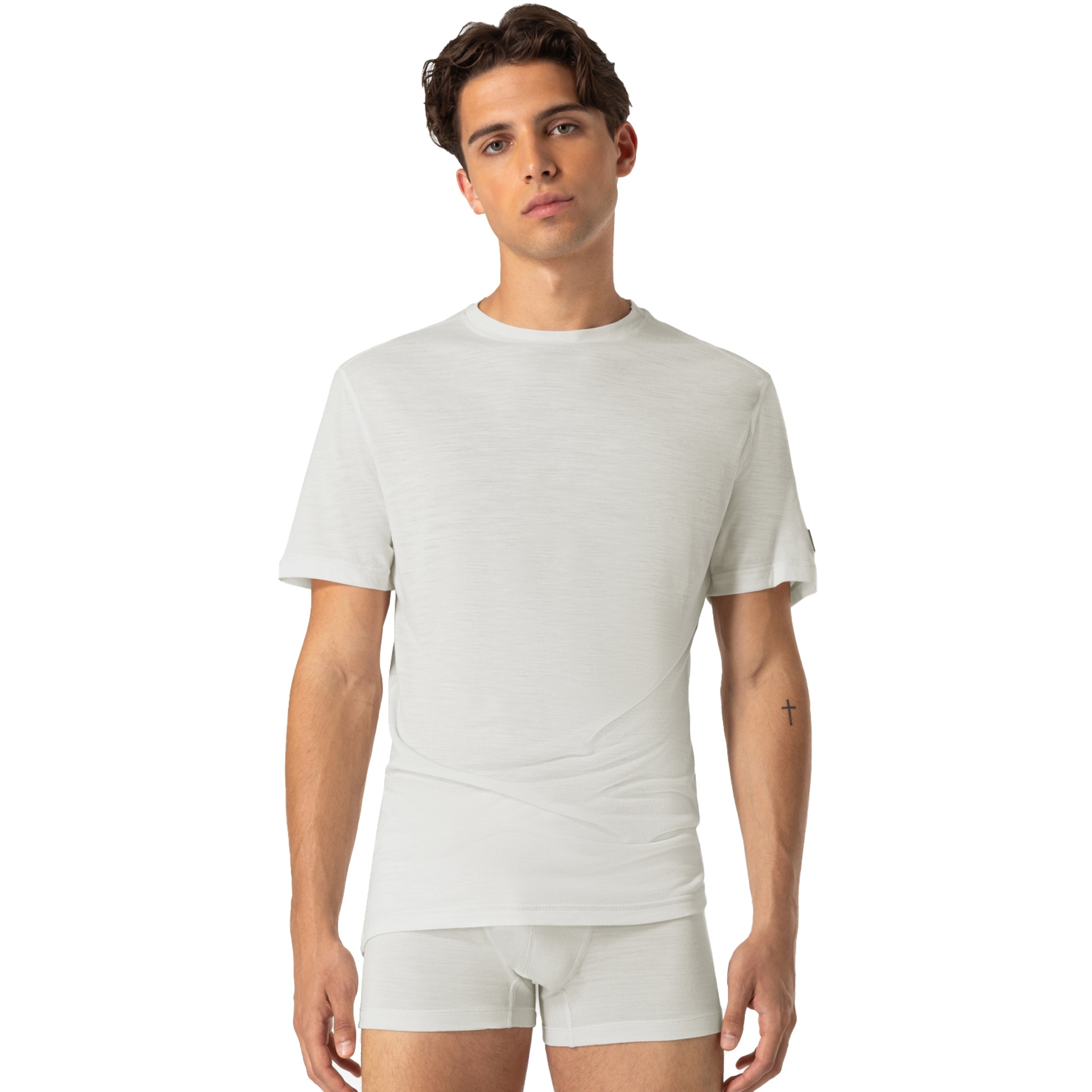 Produktbild von SUPER.NATURAL Sierra140 Kurzarm-Unterhemd Herren - Fresh White