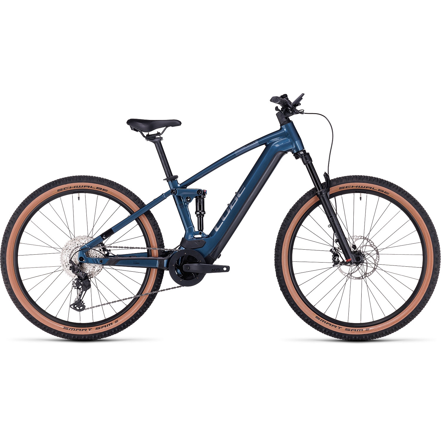 Picture of CUBE STEREO HYBRID 120 Race 750 - Electric Mountainbike - 2023 - petrolblue / chrome